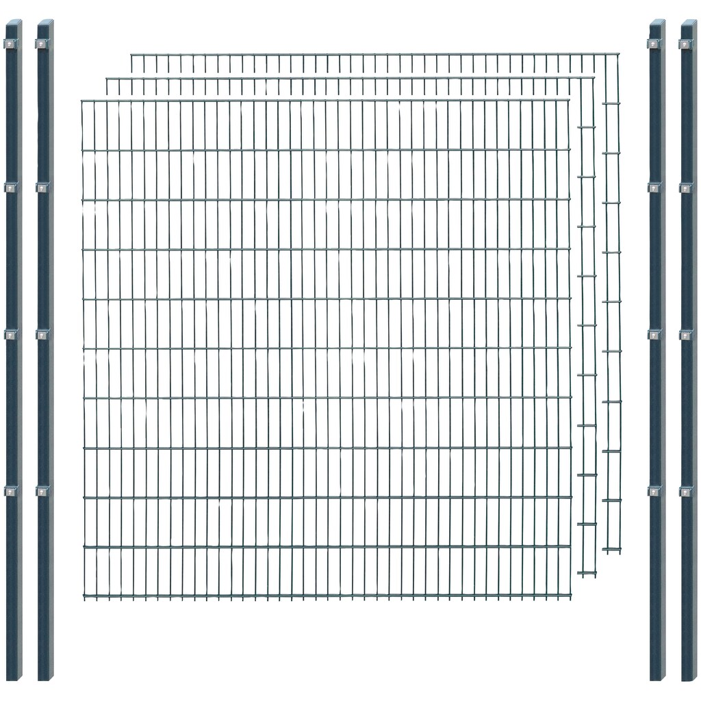 Arvotec Doppelstabmattenzaun »EXCLUSIVE 203 zum Einbetonieren«, Zaunhöhe 203 cm, Zaunlänge 2 - 60 m