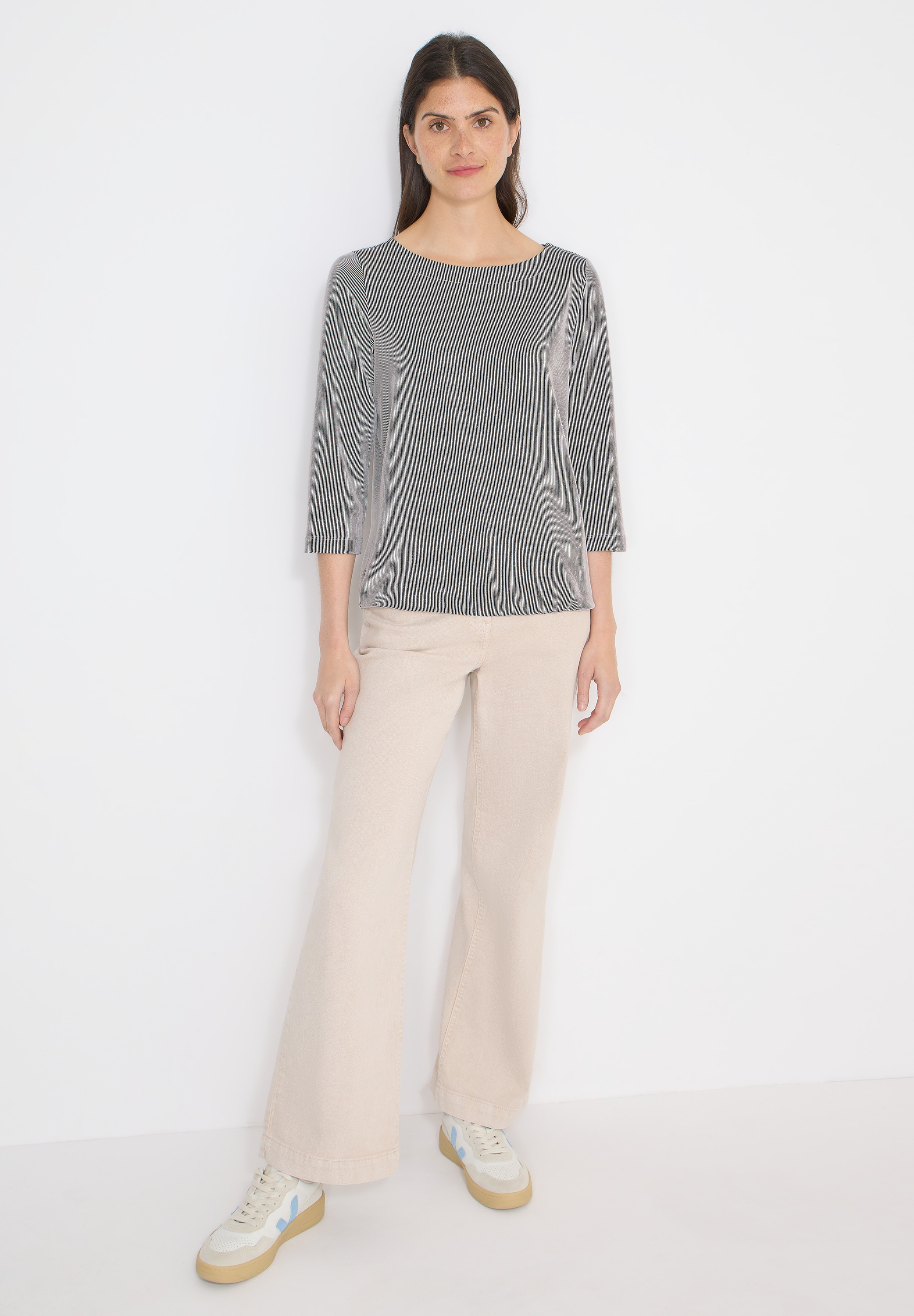 Cecil 3/4-Arm-Shirt mit U-Boot-Ausschnitt