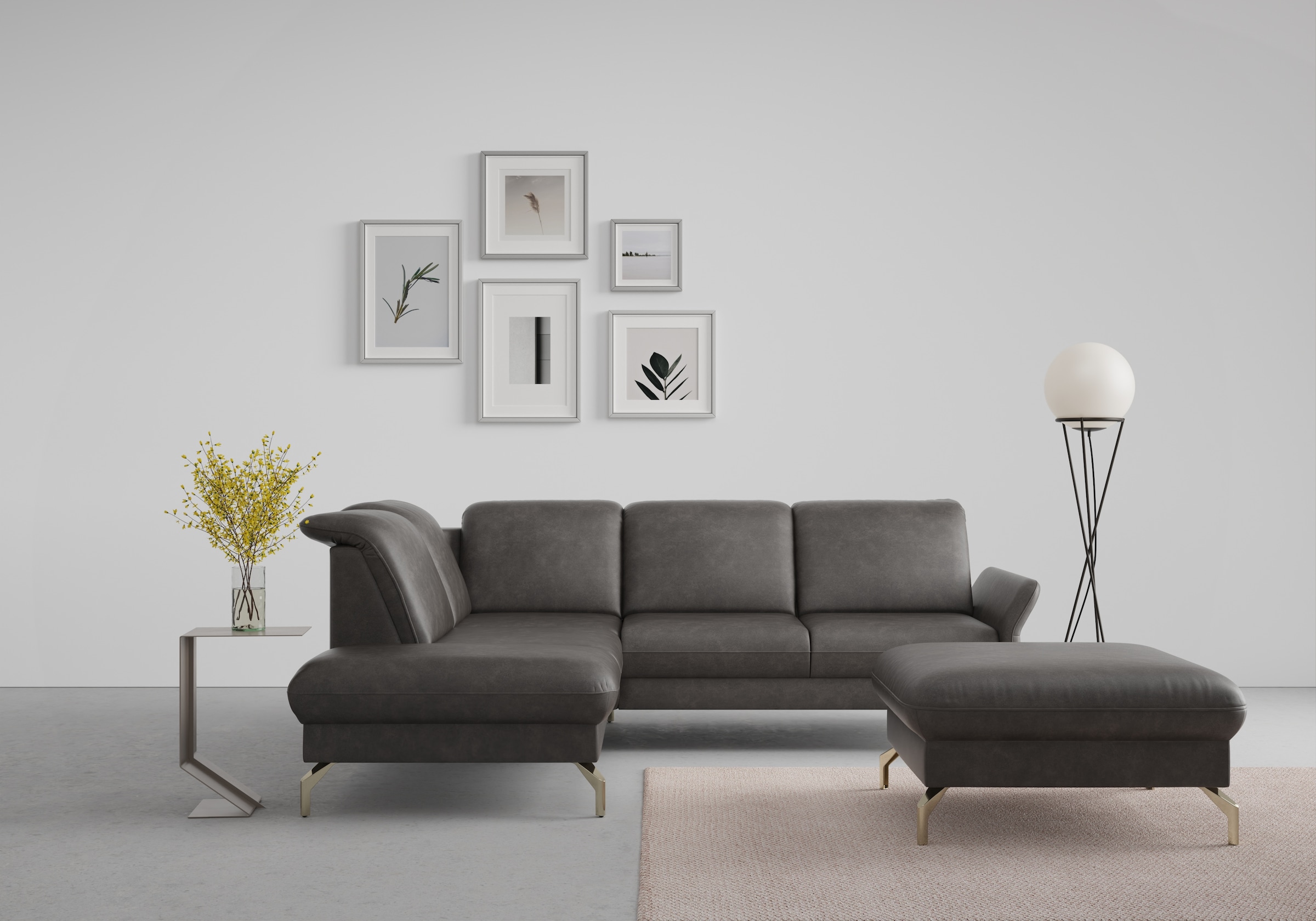 SIT & MORE Fashion L-Form Corner Sofa Grey 10