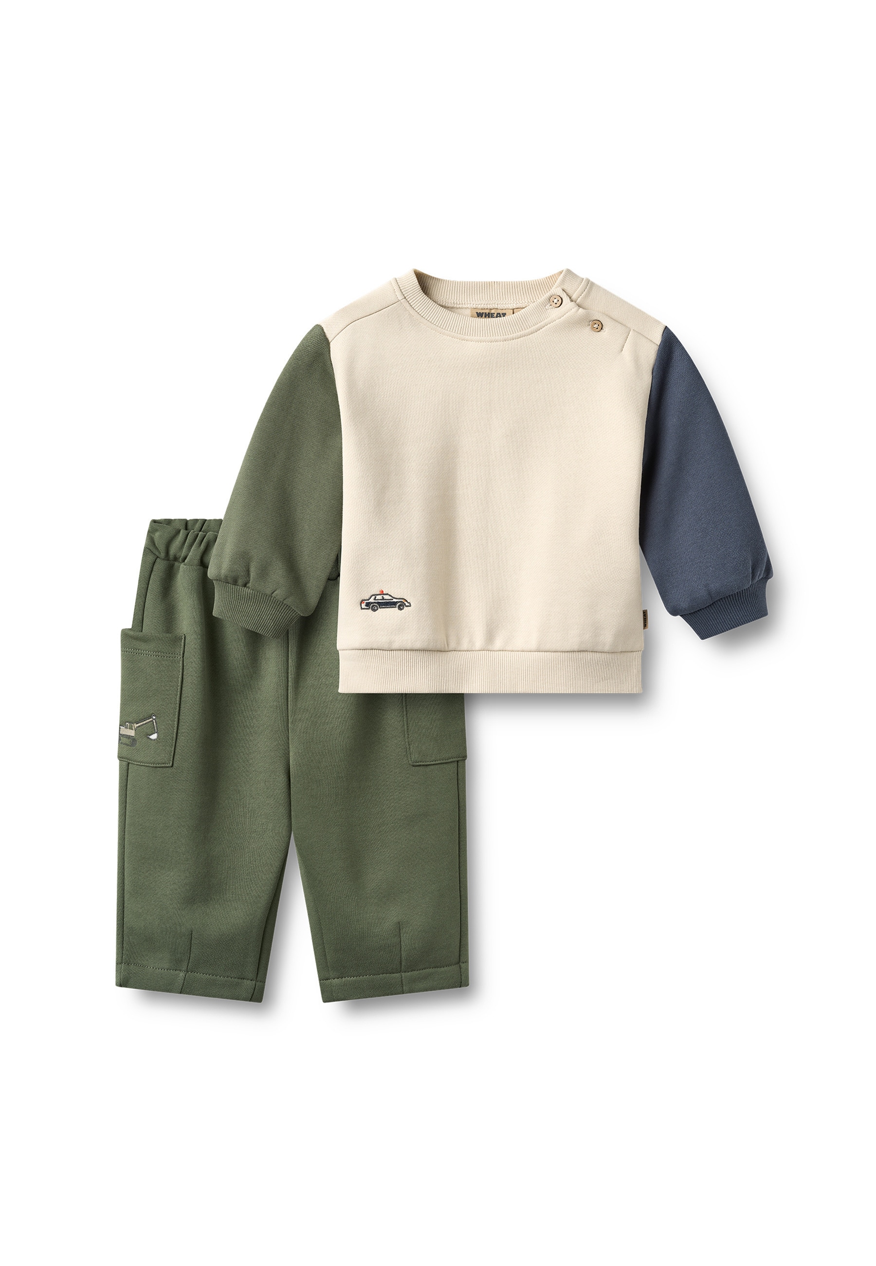 WHEAT Jumpsuit "WHEAT Set Sweatshirt & Trousers Elliot Embroidery" 1