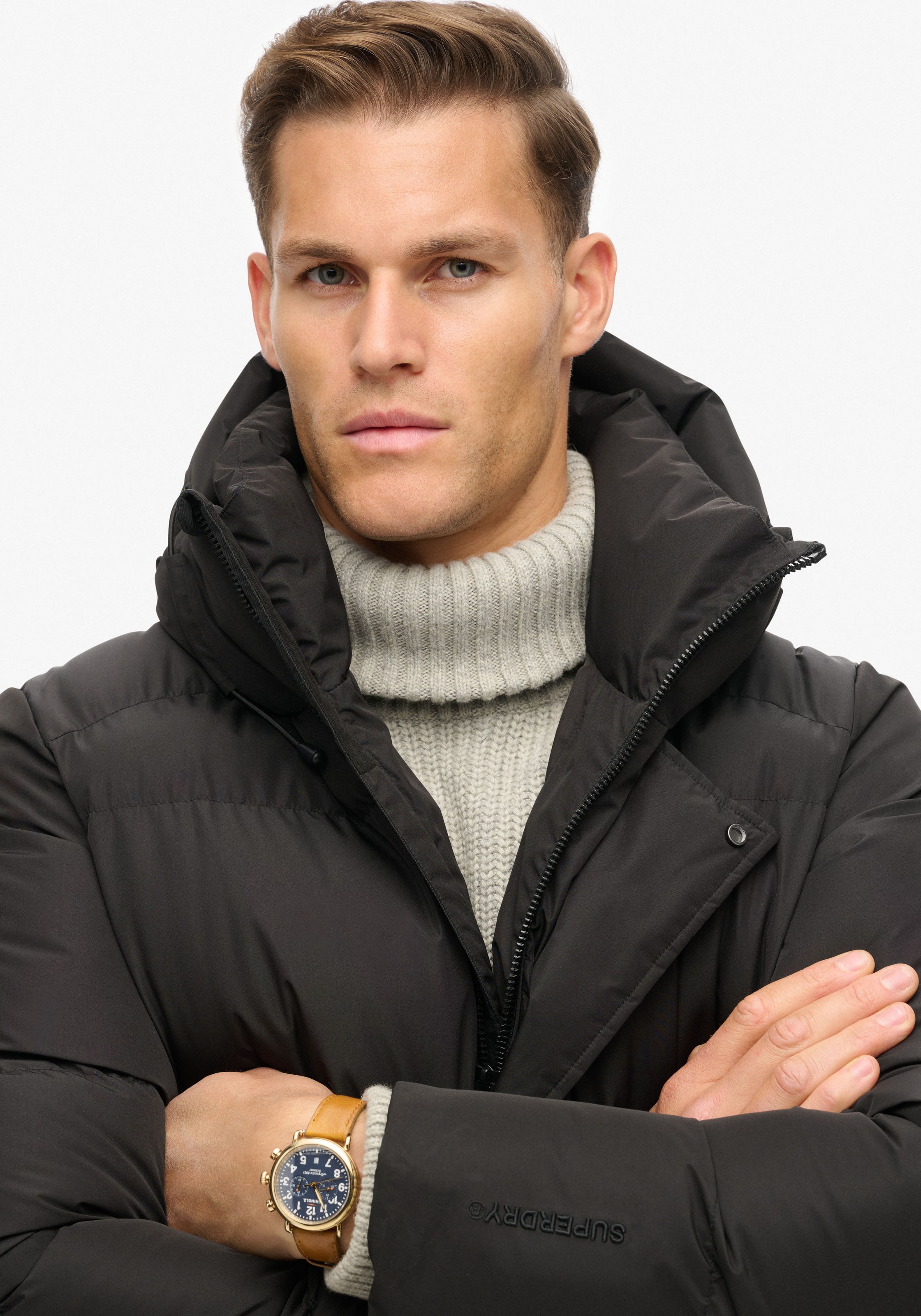 Superdry Steppjacke »HOODED 5 BAFFLE SPORTS PUFFER«, mit Kapuze