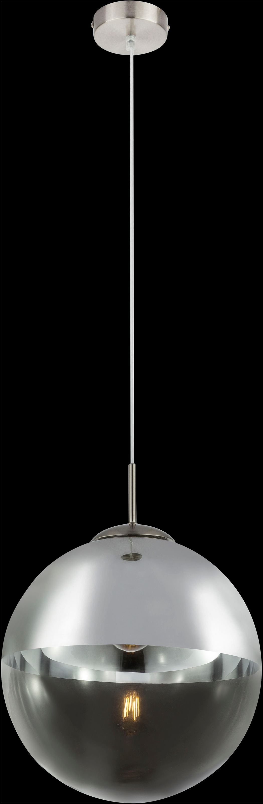 GLOBO LIGHTING Hängeleuchte »VARUS« E27 1 Stk. Hängeleuchte für Esszimmer & Wohnzimmer Nickel