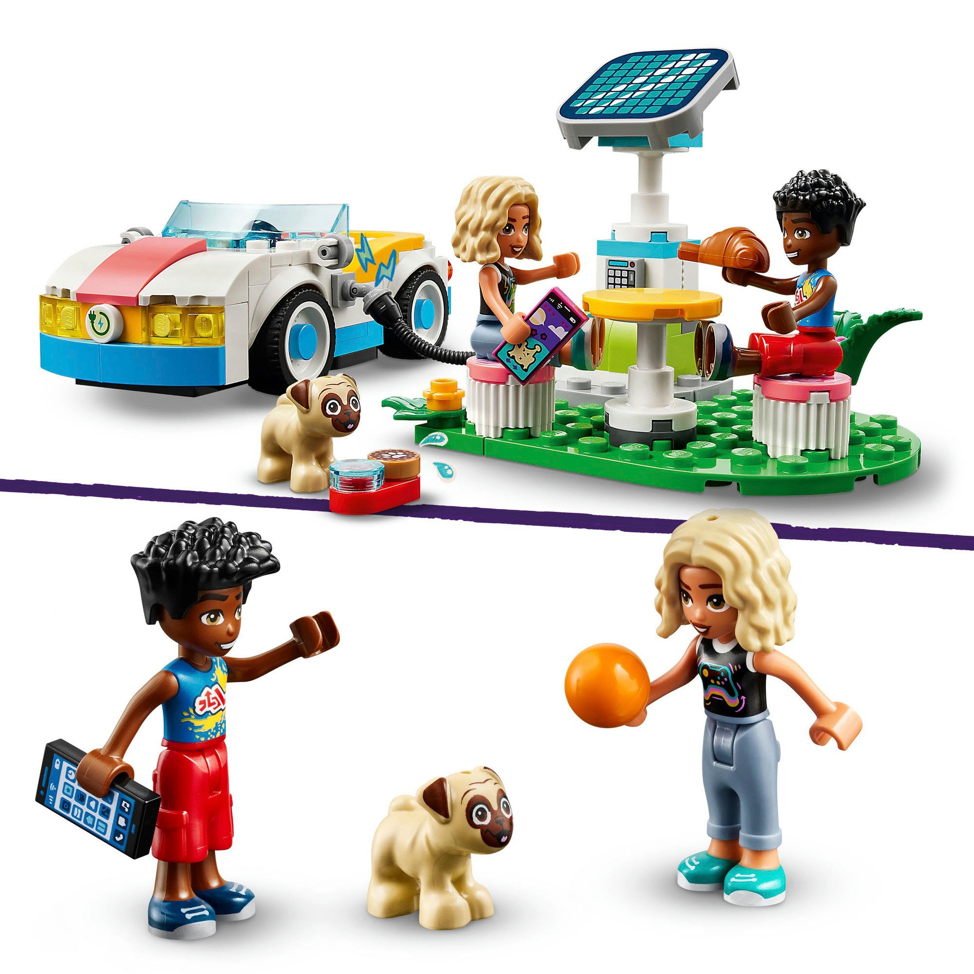 LEGO® Konstruktionsspielsteine »E-Auto mit Ladestation (42609), LEGO Friends«, (170 St.), Made in Europe