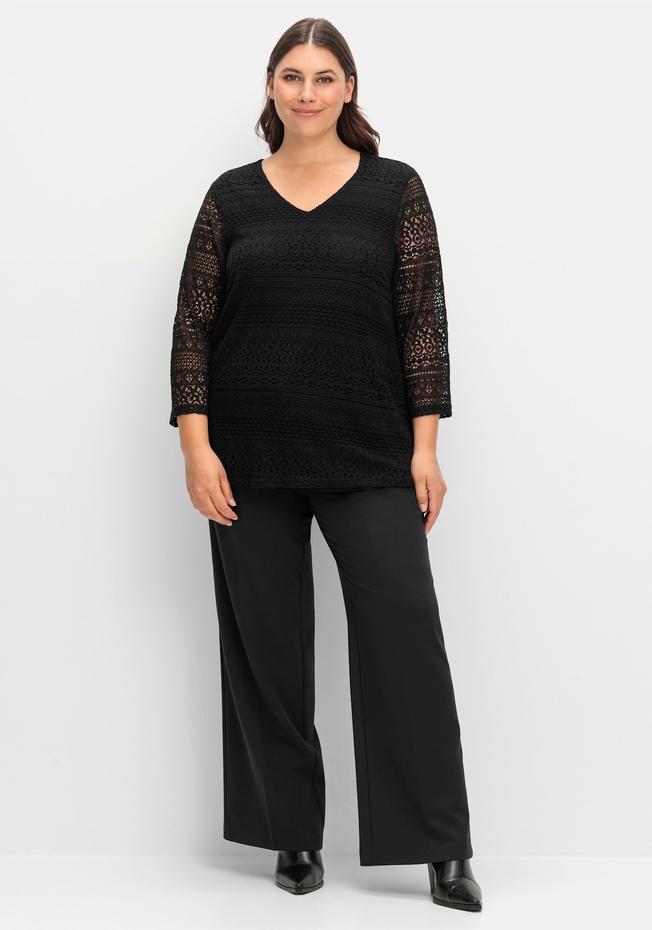 Sheego Spitzenshirt "Spitzenshirt" 1 Stk. günstig online kaufen