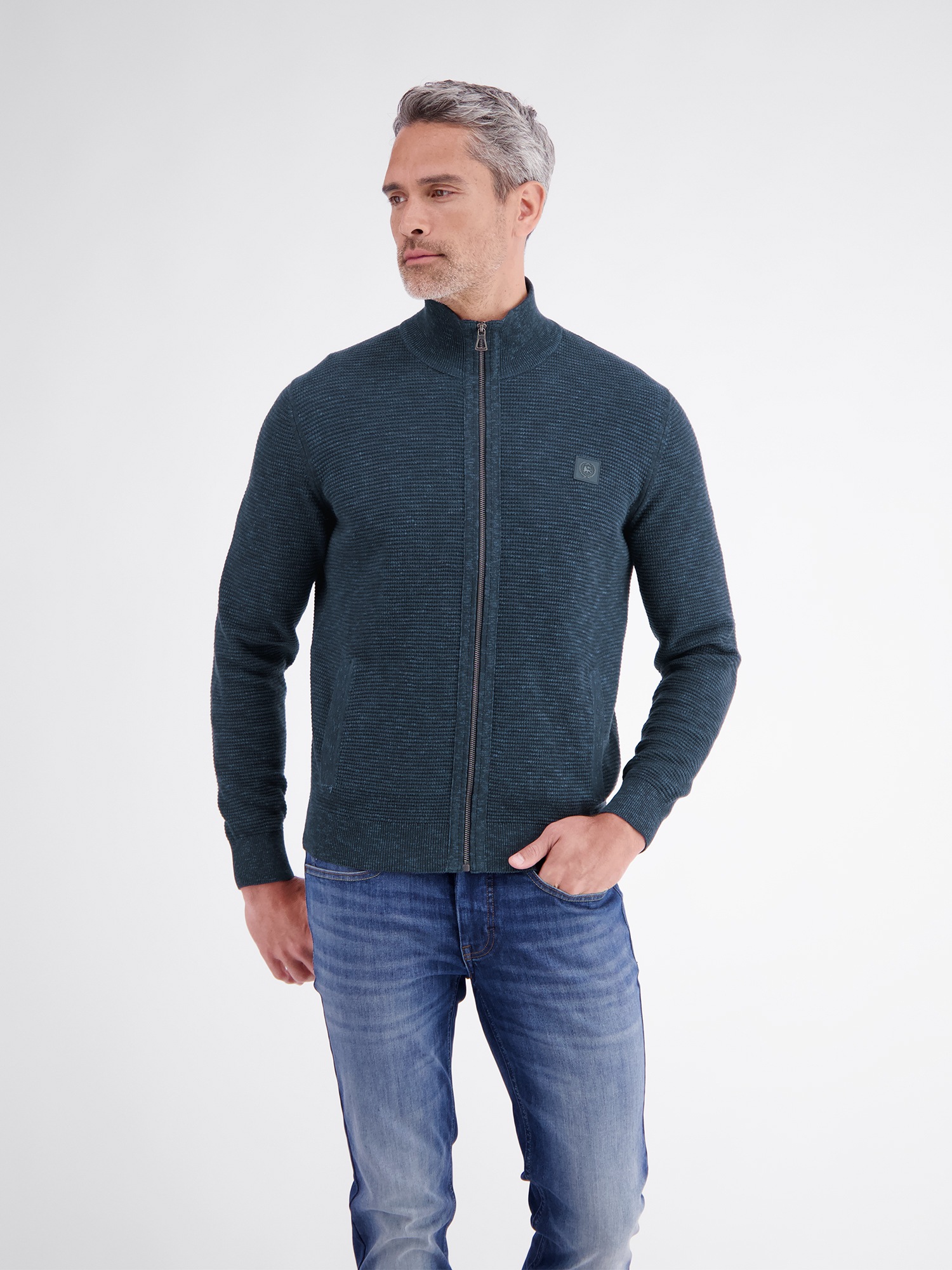 LERROS Strickjacke »Sportive Strickjacke aus hochwertiger Baumwolle«