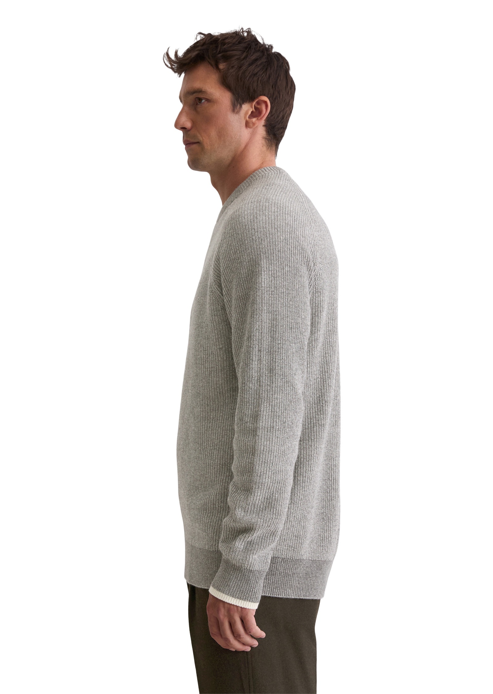 Marc OPolo Rundhalspullover "aus weichem Baumwoll-Schurwoll-Mix" günstig online kaufen