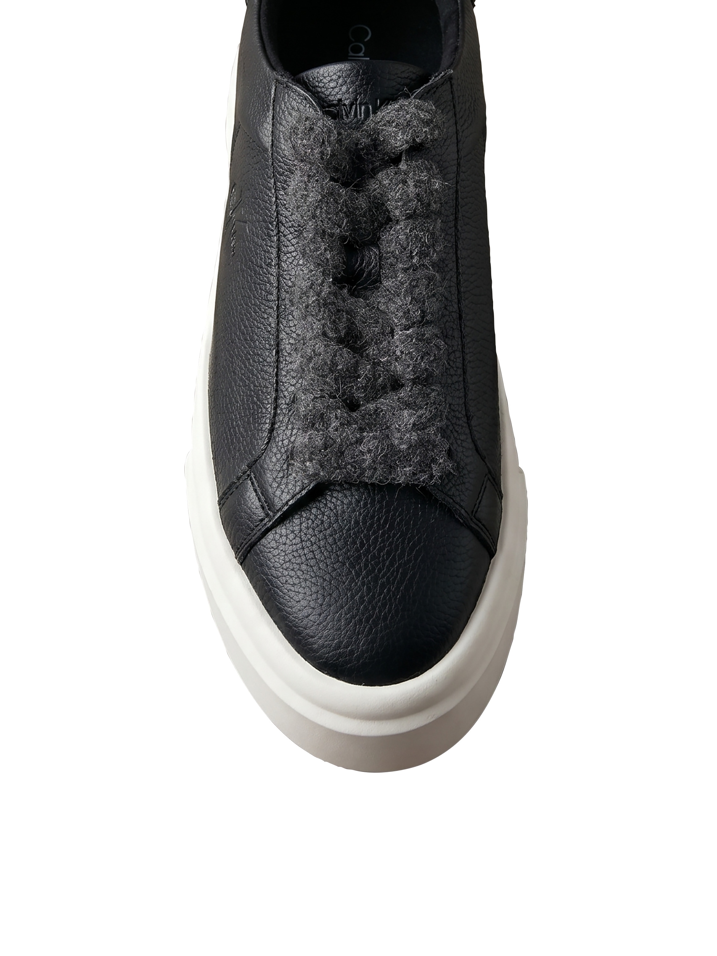 Calvin Klein »FLATFORM LACEUP LTH WL«  Halbschuh, Freizeitsneaker mit seitlichem CK-Logo