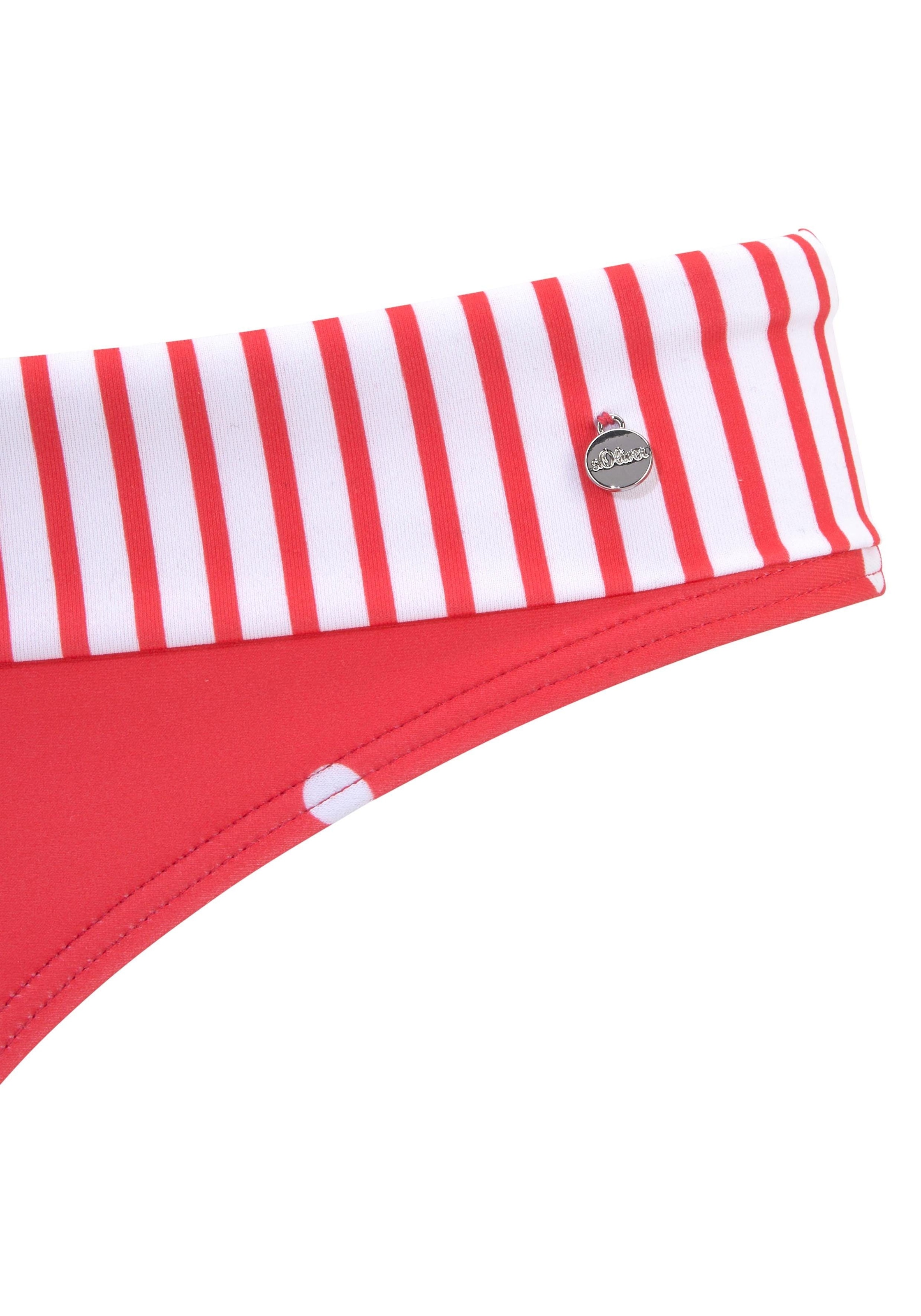 s.Oliver Bikini-Hose »Audrey«, mit Umschlagbund und Mustermix