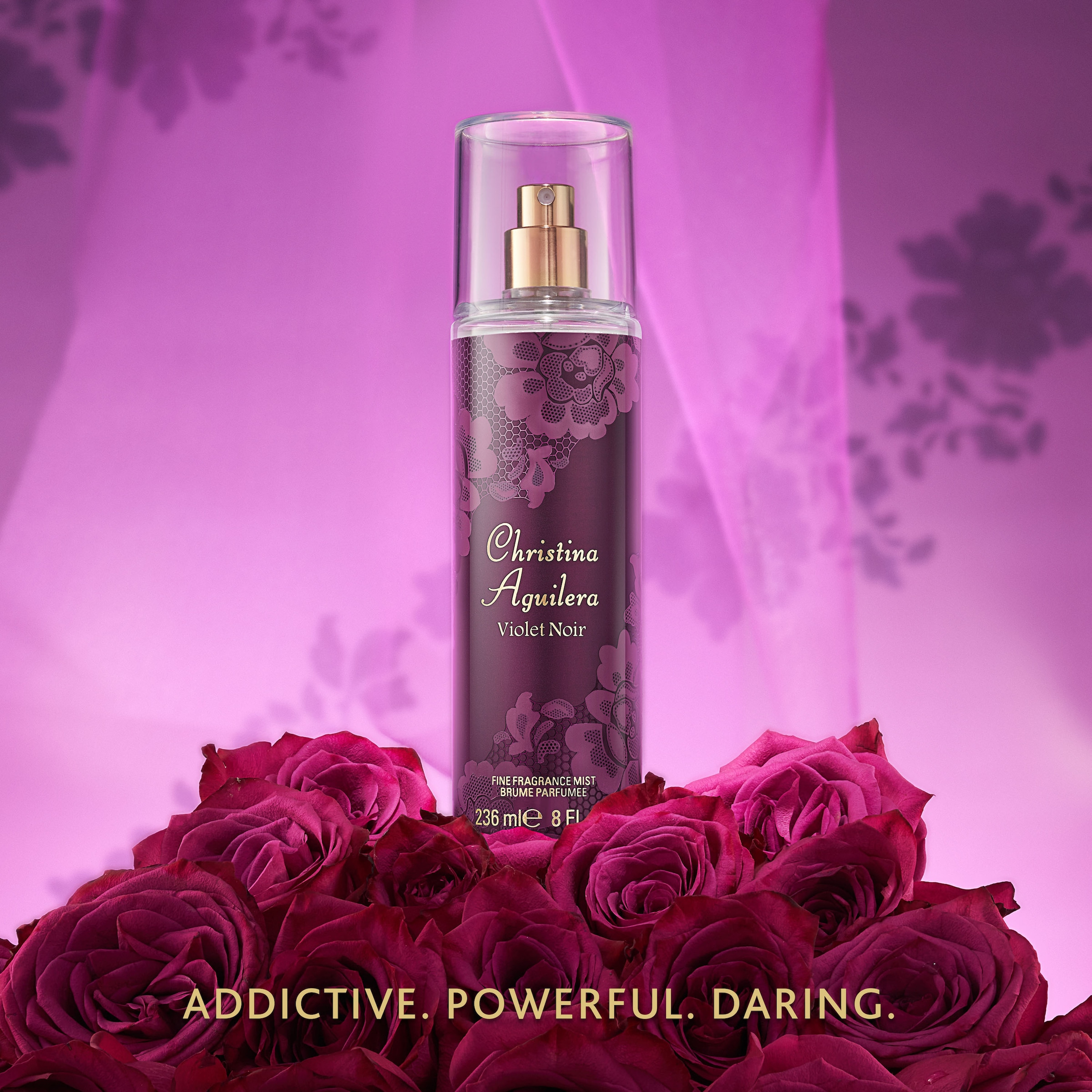 Christina Aguilera Körperspray »VIOLET NOIR FINE FRAGRANCE MIST« 1 blumig-fruchtige Duftnote, Fine Fragrance Mist