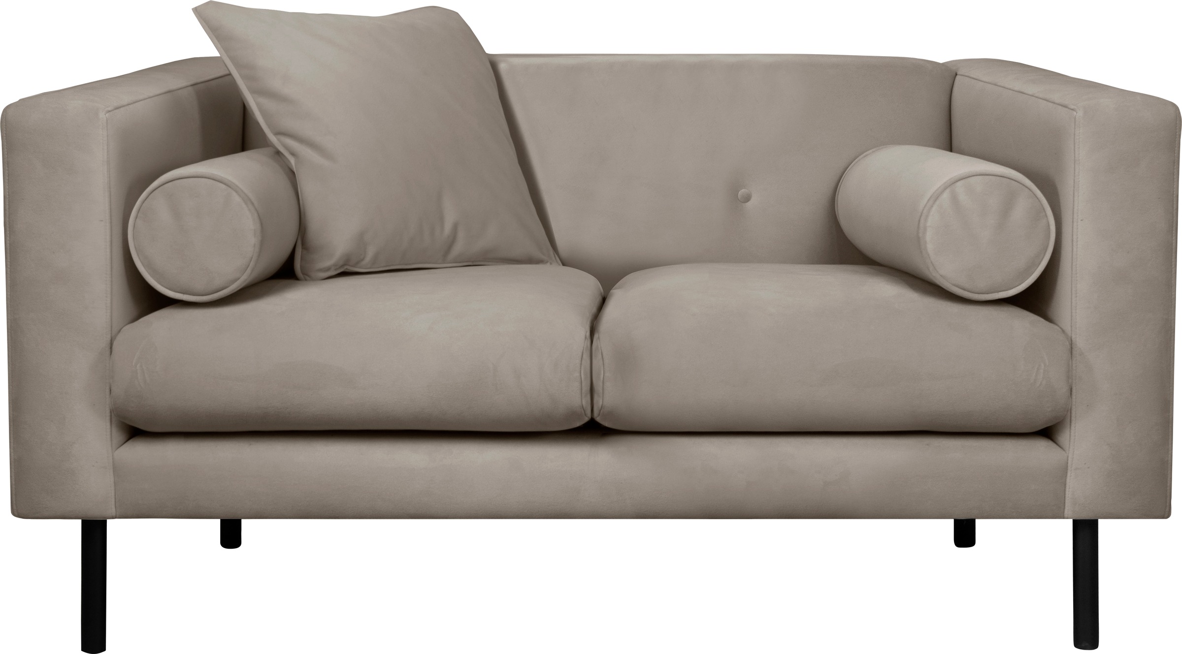 Guido Maria Kretschmer Home&Living 2-Sitzer »Lillibeth Designsofa mit Wellenunterfederung, Maße B/T/H: 155/74/83 cm«, Zierkissen als Wendekissen, in Samtoptik oder Cord