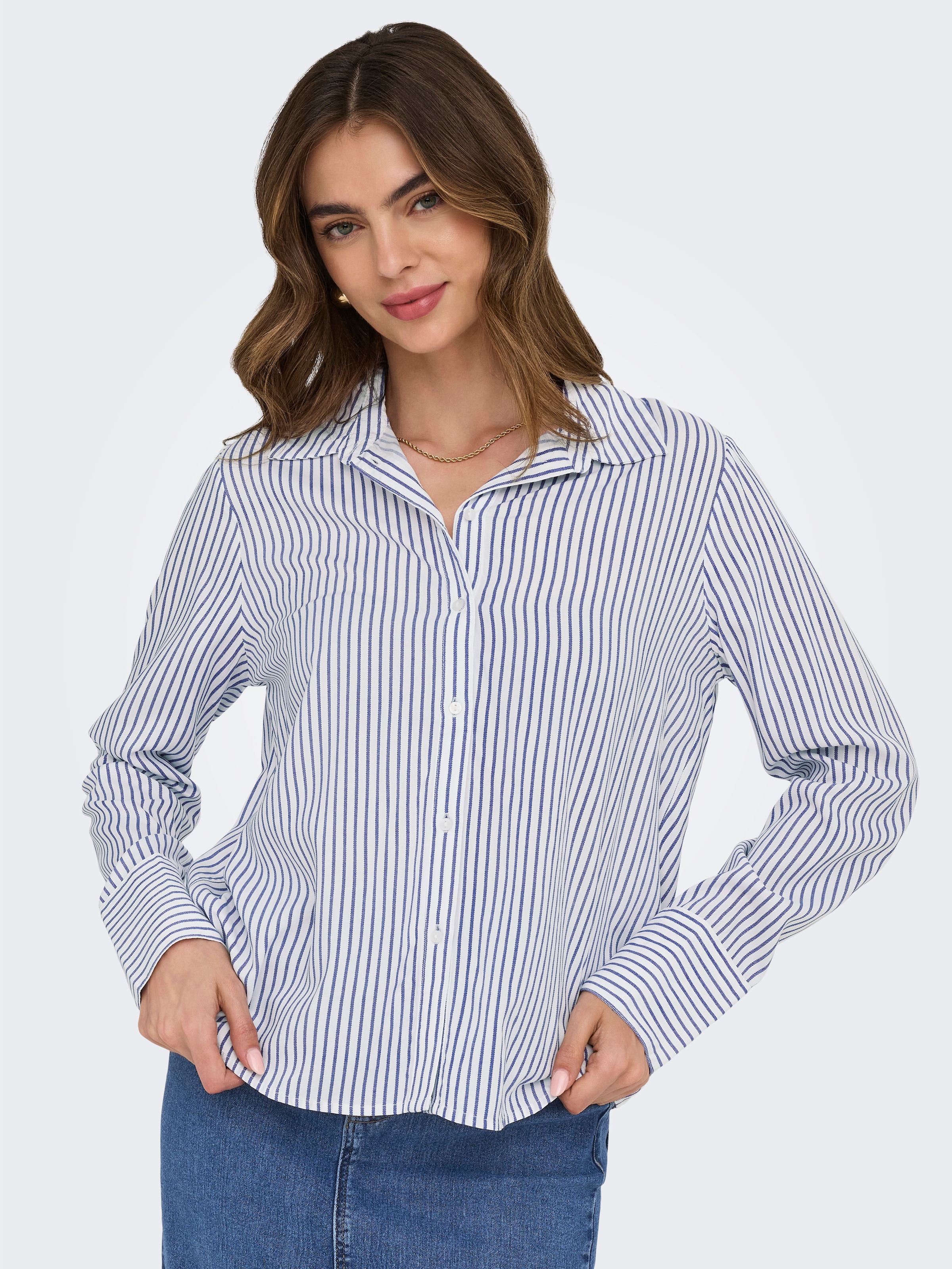 ONLY Hemdbluse "ONLBERIT LIFE L/S SHIRT WVN" günstig online kaufen