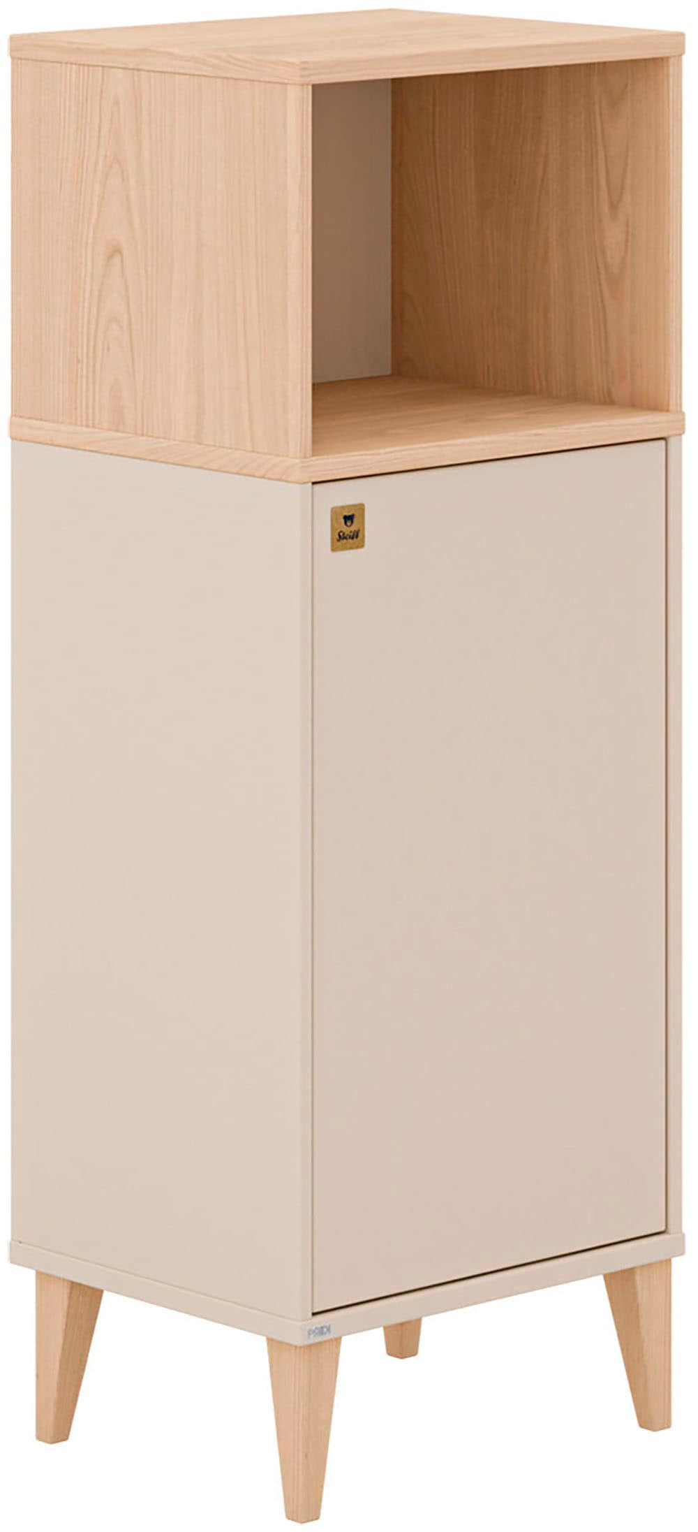 PAIDI Highboard "MILA & BEN Steiff by PAIDI in Beige, inkl. Spielkiste mit Deckel" stabiles Sideboard mit Massivholz-Füßen, 129 cm Breite