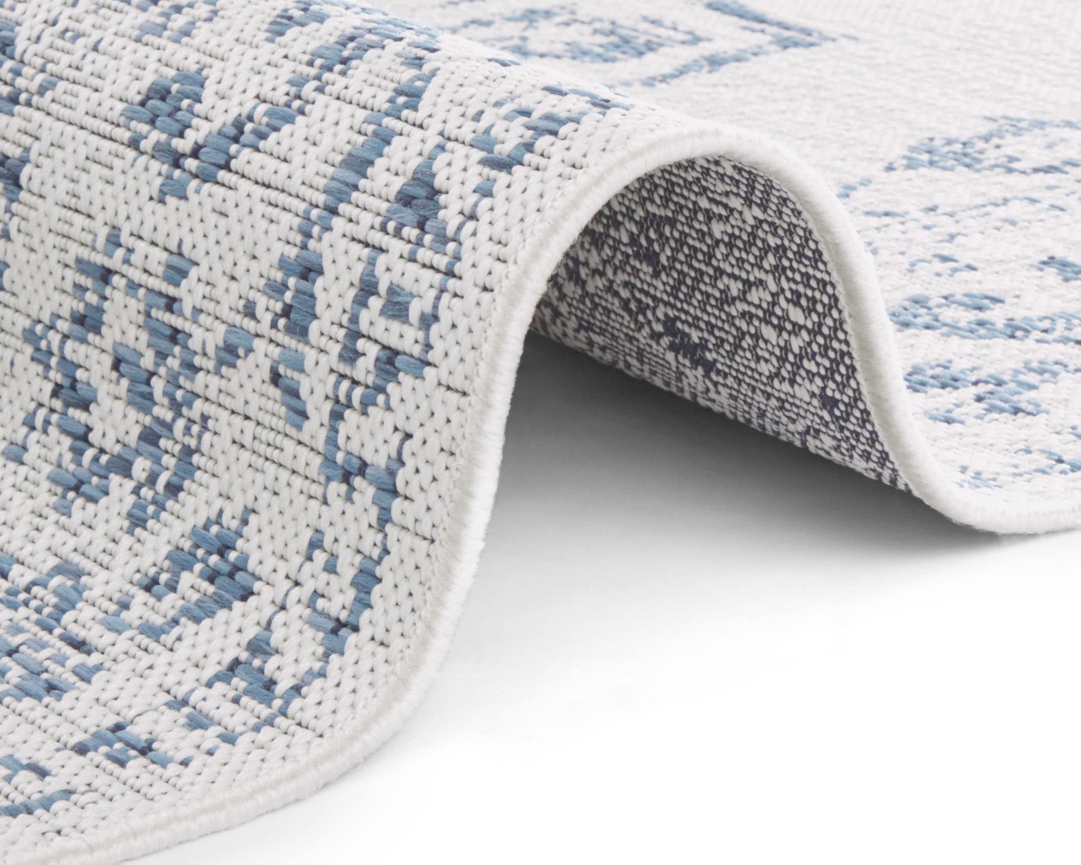 NORTHRUGS Teppich »Tilos«, rechteckig, 8 mm Höhe, In- & Outdoor, Kurzflor, Orientalisch, Vintage, Wohnzimmer, Garten