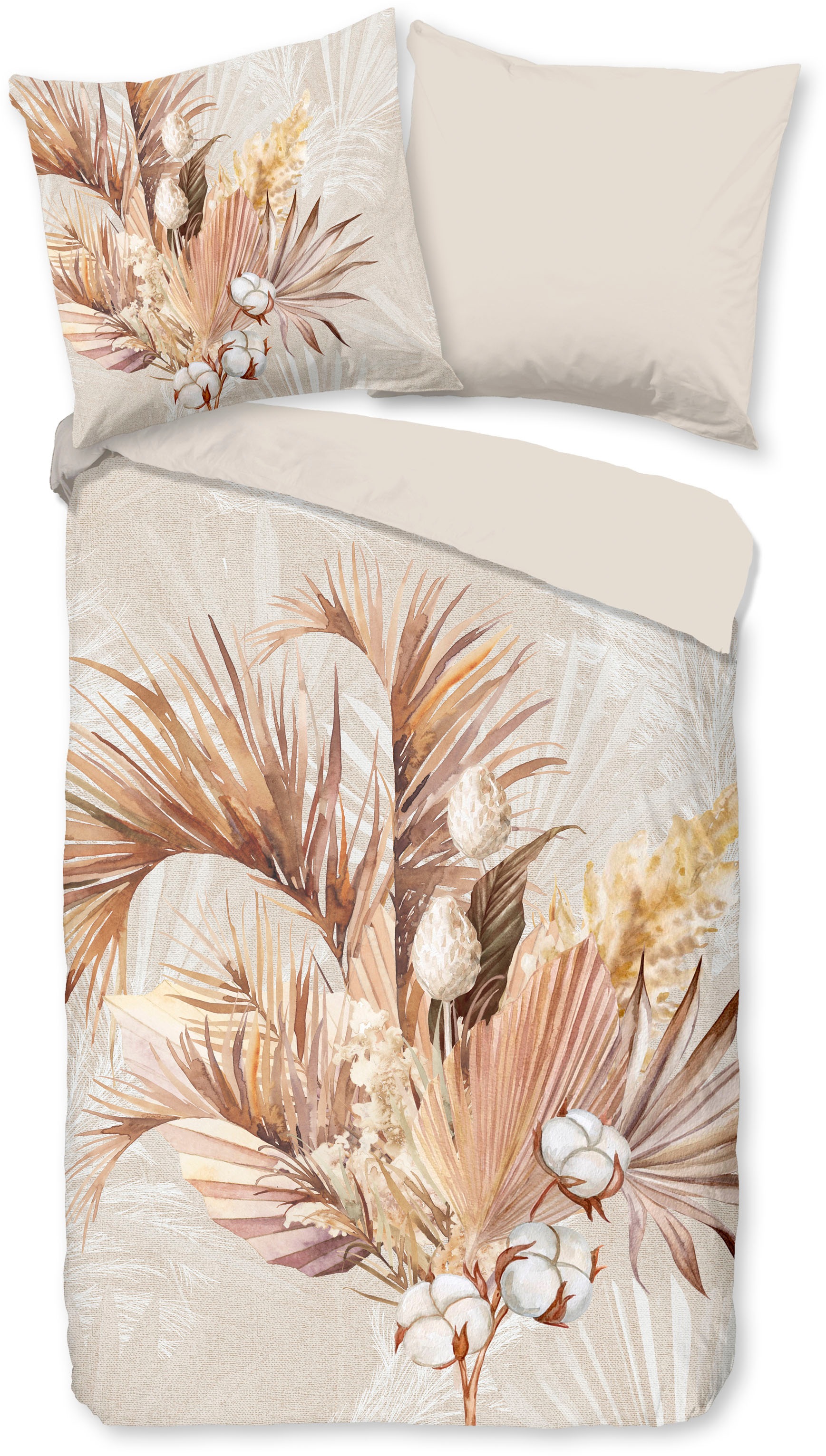 good morning Wendebettwäsche "Gia" 2 Stk. tlg. Biber, 135x200, Warm, Weich, günstig online kaufen