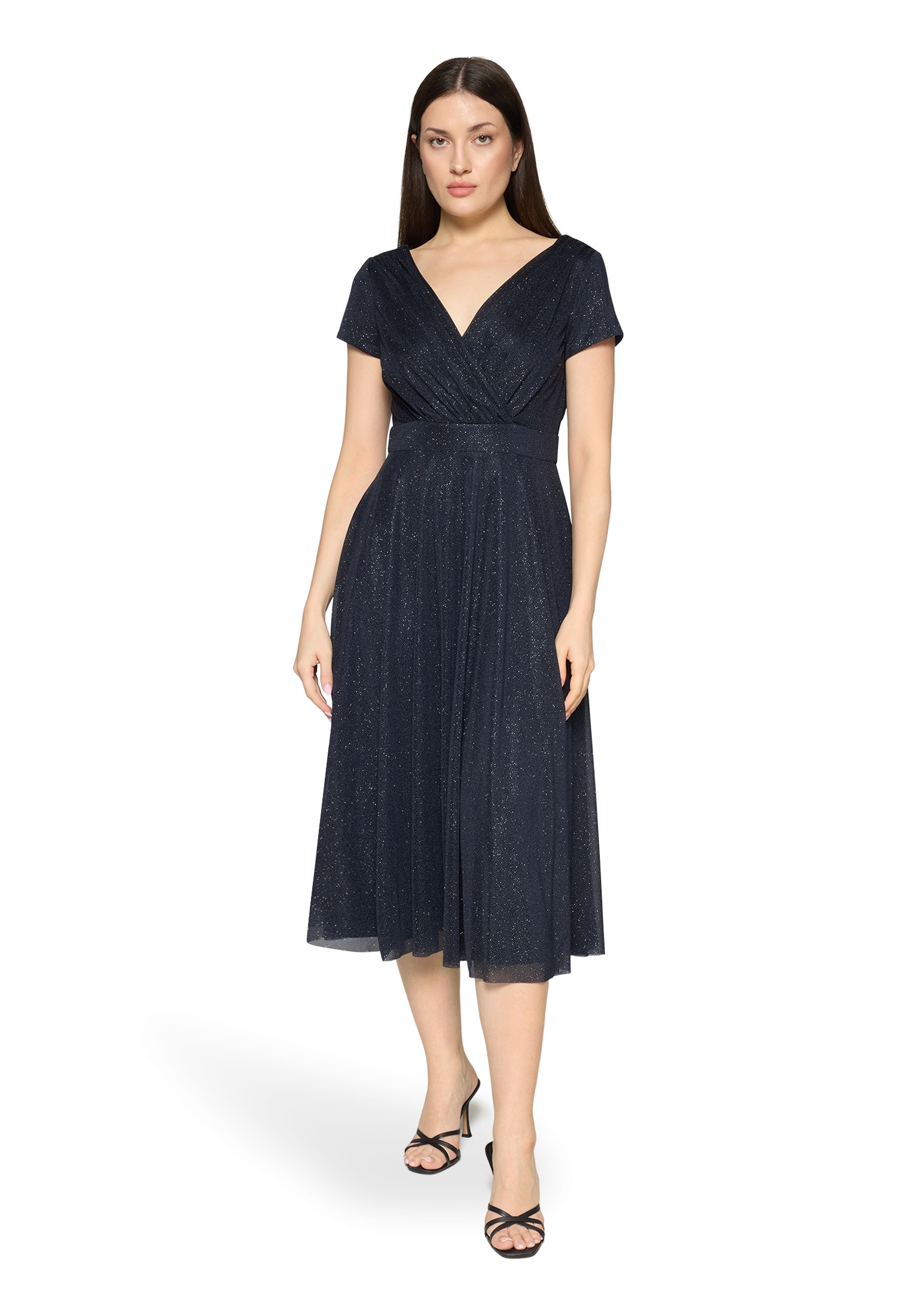 Vera Mont Cocktailkleid "Damen im Glitzer-Look" Ohne Tasche Stoff günstig online kaufen