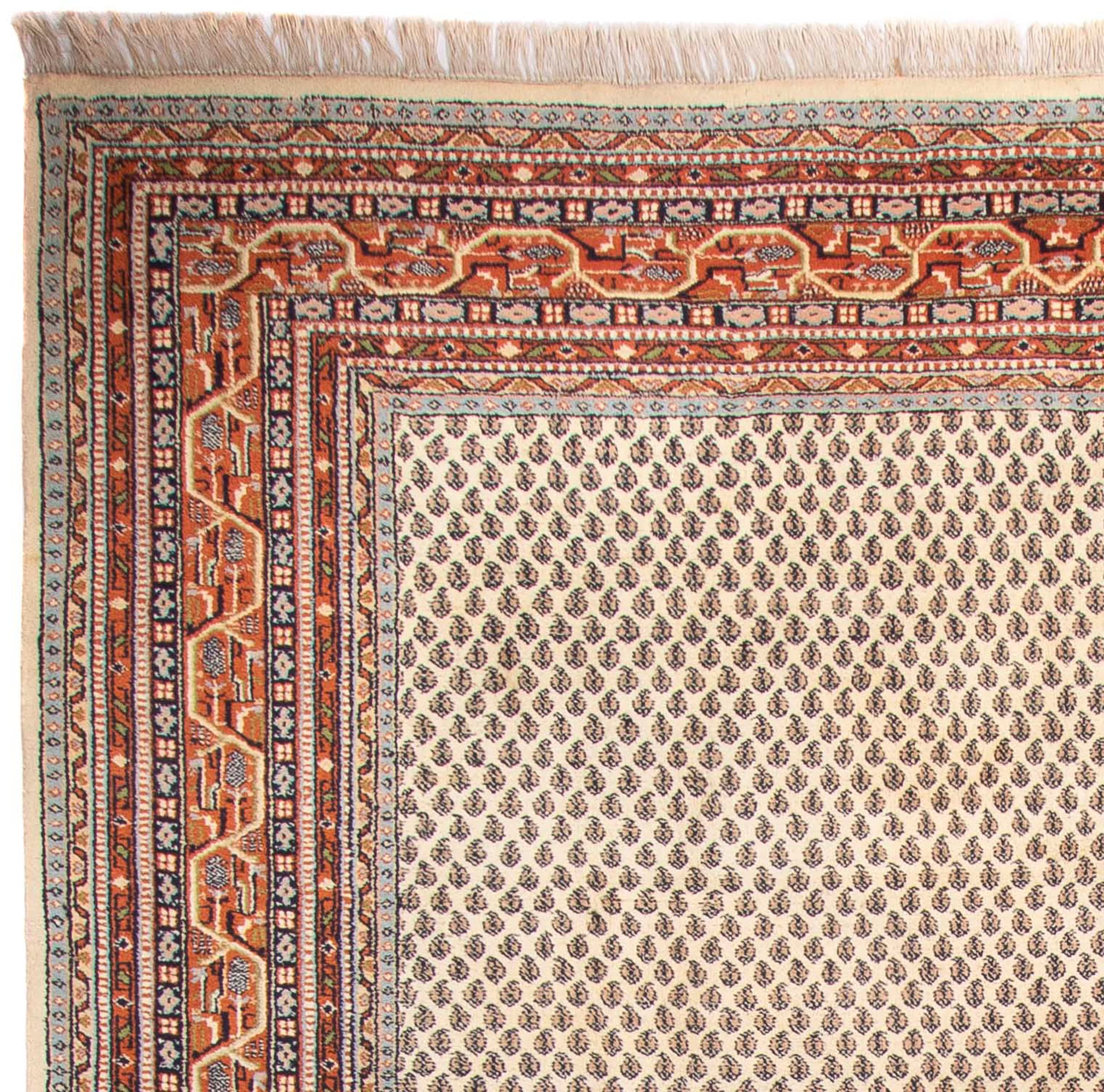 morgenland Orientteppich »Mir - Indus - 333 x 220 cm - beige«, rechteckig, Wohnzimmer, Handgeknüpft, Einzelstück mit Zertifikat