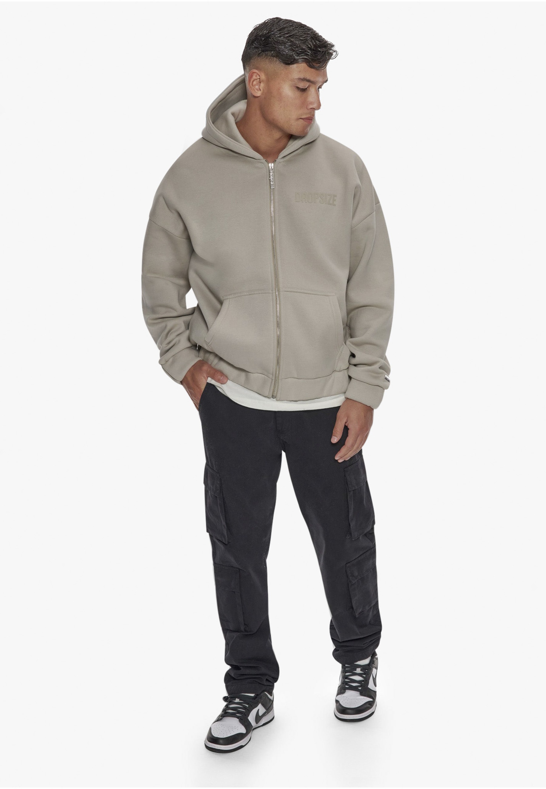 Dropsize Kapuzensweatshirt »Dropsize Herren Heavy Oversize HD Print Zip Hoodie«, 1 tlg.
