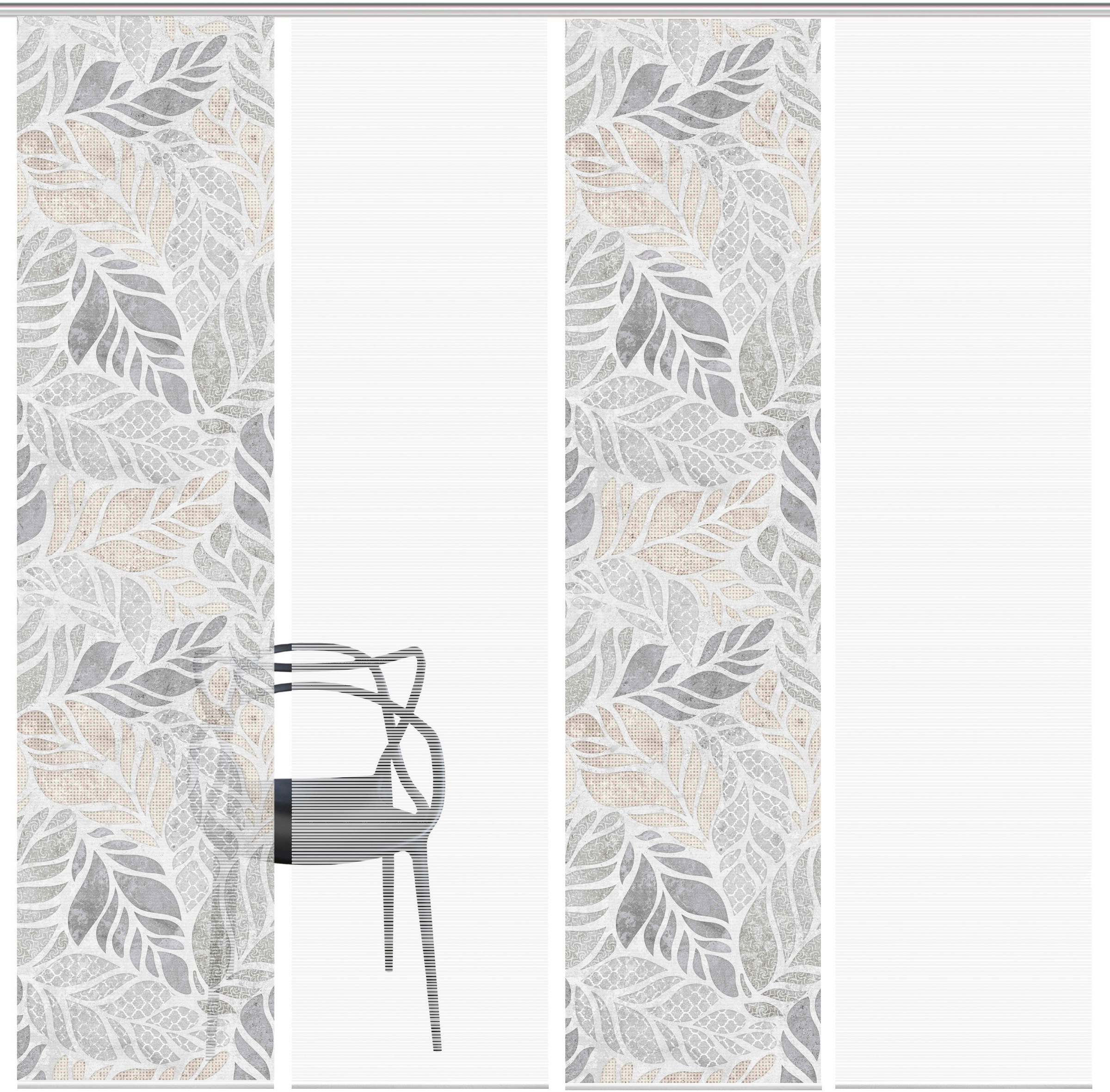 Vision S Schiebegardine "LISIO 4er SET" Paneelwagen 4 Stk. tlg. Schiebevorh günstig online kaufen