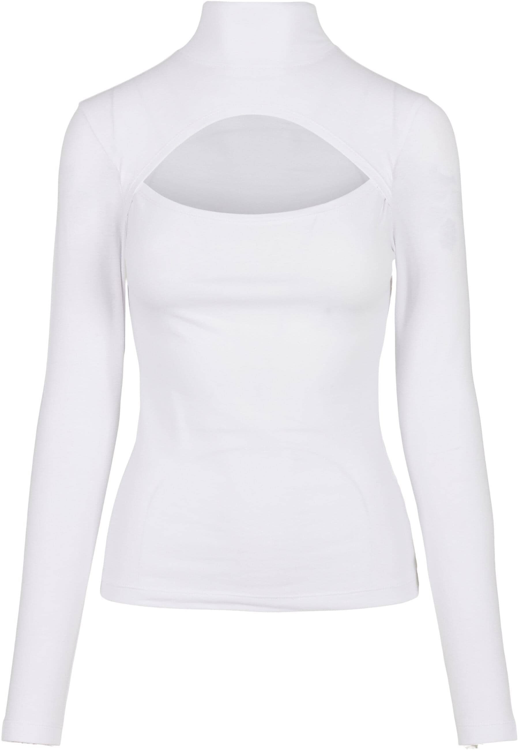 URBAN CLASSICS Langarmshirt "Urban Classics Damen Ladies Cut-Out Turtleneck günstig online kaufen