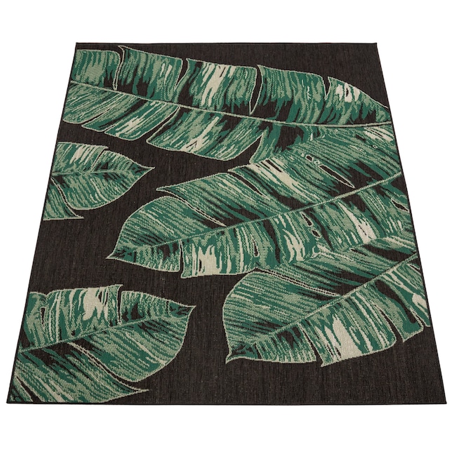 Paco Home Teppich »Ostende 553«, rechteckig, Flachgewebe, Motiv  Palmenblätter, In- und Outdoor geeignet, Wohnzimmer auf Rechnung | BAUR