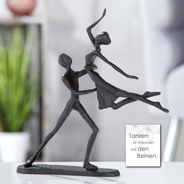 Casablanca by Gilde Dekofigur »Design Skulptur Tanzpaar, braun«,  Dekoobjekt, aus Metall, Höhe 17,5 cm, Wohnzimmer kaufen | BAUR