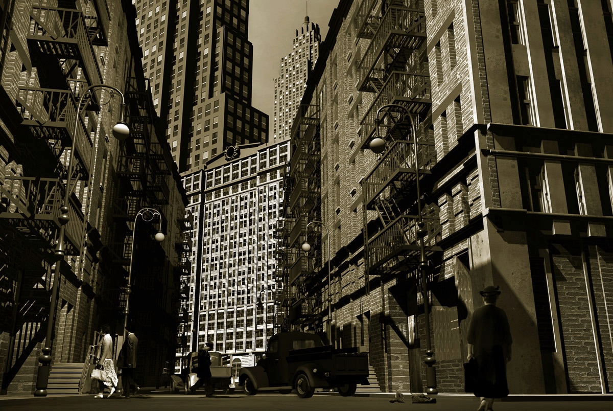 Papermoon 1100000002199 "New York Schwarz & Weiß"
