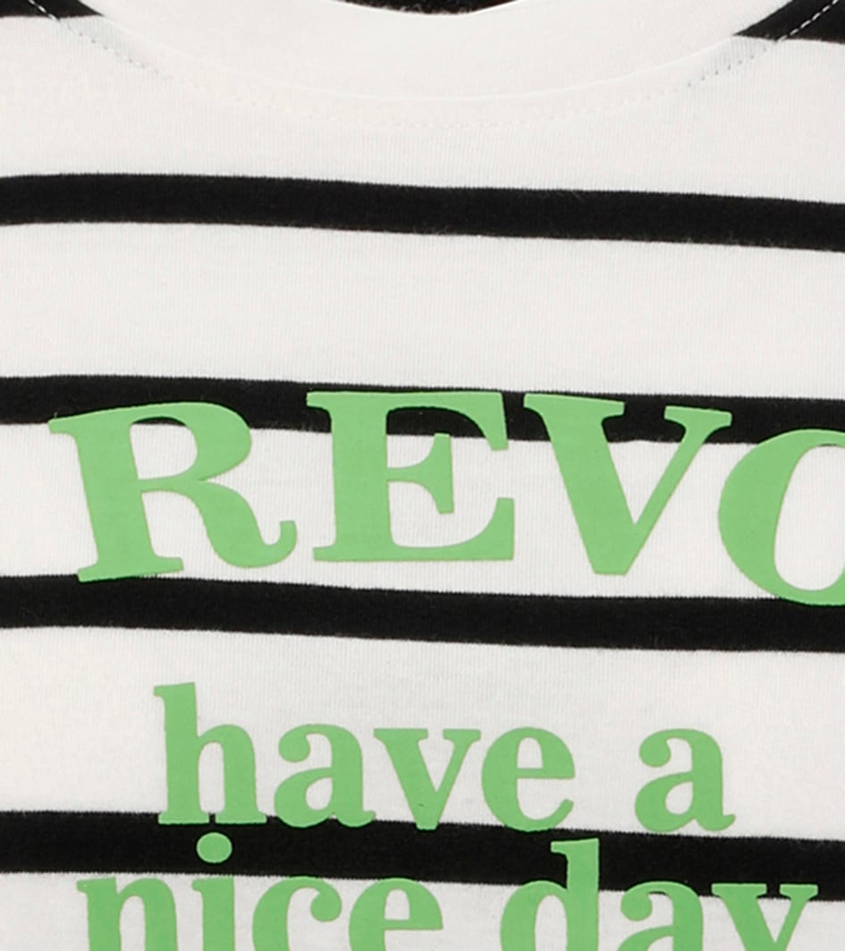 Aniston CASUAL T-Shirt, im Streifen-Dessin mit Statement-Schriftzug