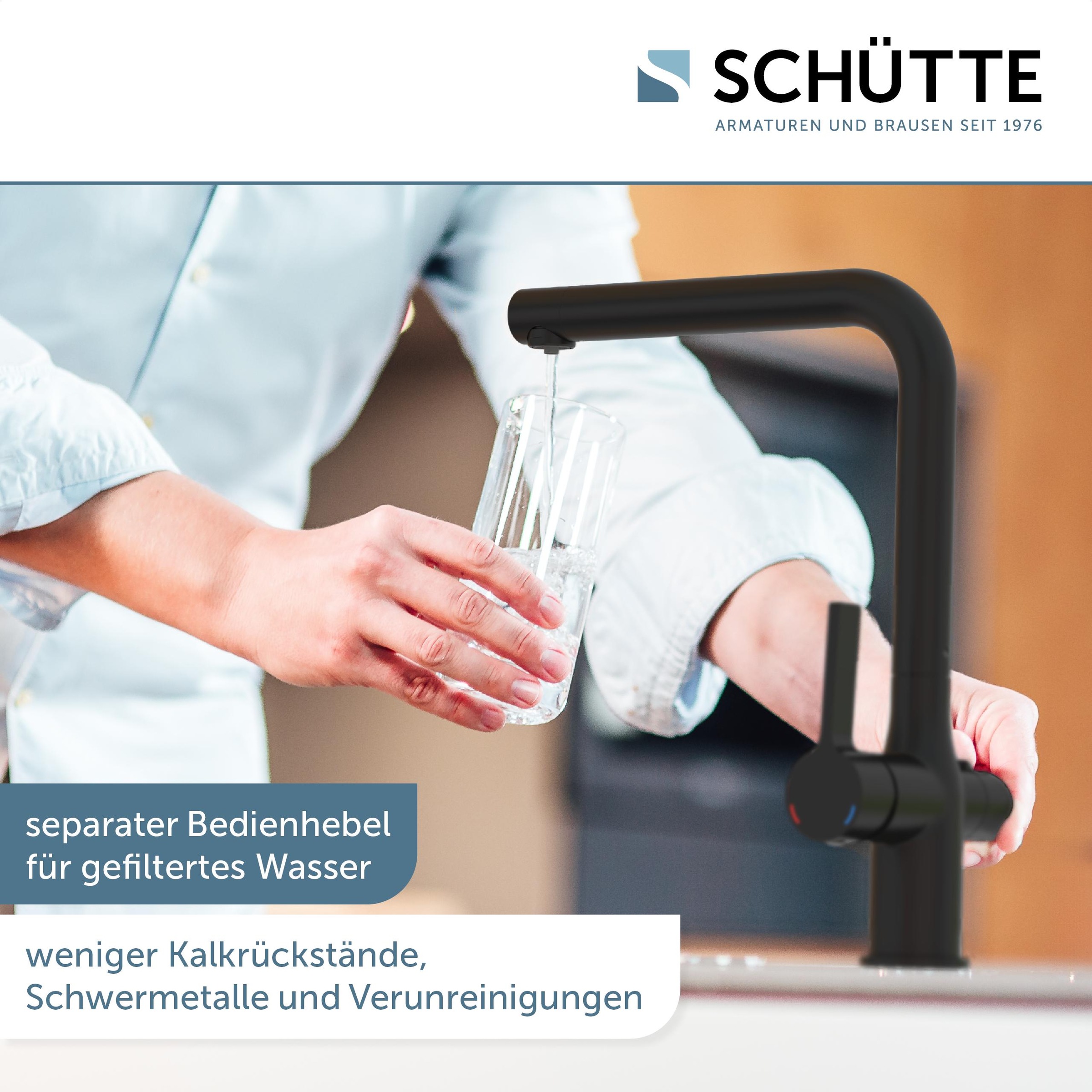 Schütte Spültischarmatur »AQUASTAR PRO«, mit Filtersystem für Trinkwasser, praktische Cold-Start-Funktion