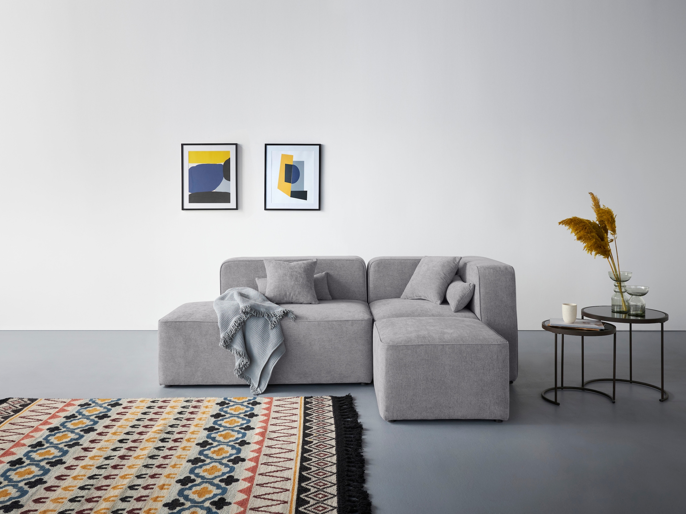 Home affaire Ecksofa "Sundstrup L-Form" Modulserie, individuelle Zusammenst günstig online kaufen
