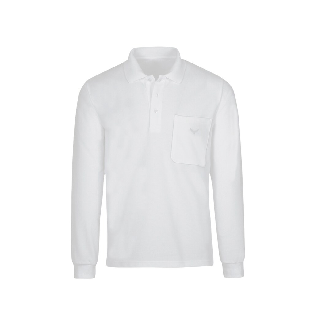 Trigema Poloshirt »TRIGEMA Langarm Poloshirt aus Baumwolle«, (1 tlg.)