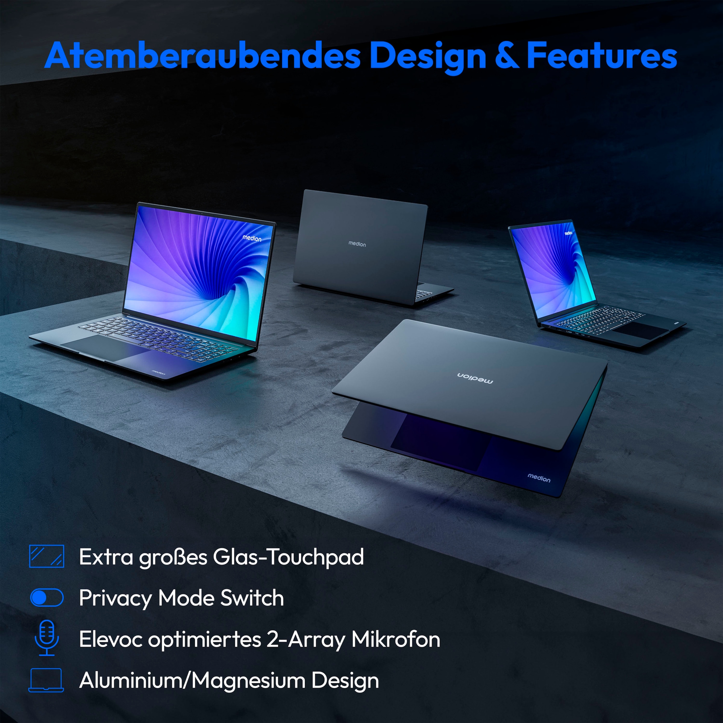 Medion® Notebook »S10 OLED«, 40,6 cm, / 16 Zoll, Intel, Core Ultra 7, ARC, 1000 GB SSD