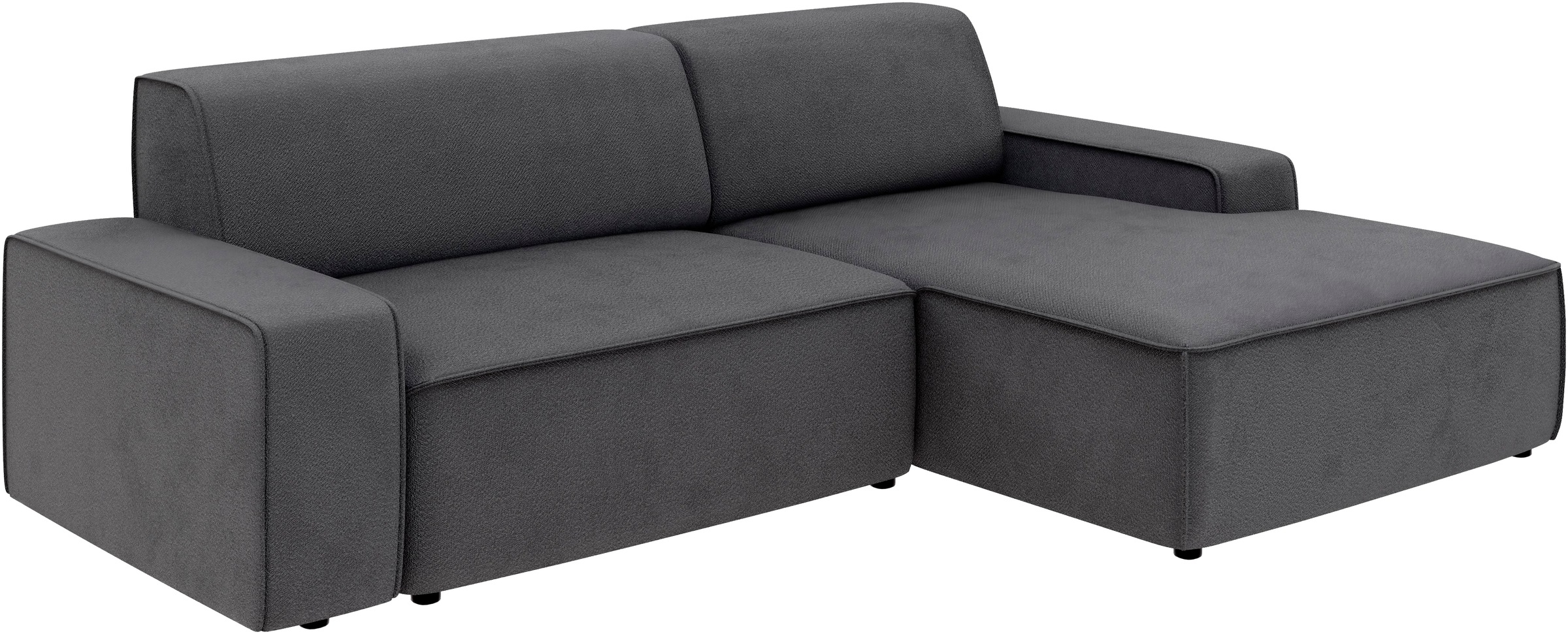 TRENDMANUFAKTUR Ecksofa »Graz, wahlweise mit Sitzvorschub und Bettkasten, L-Form, Breite 246 cm«, in Cord-, haustierfreundlichem LEO Struktur- oder LUMOS-3D-Bezug