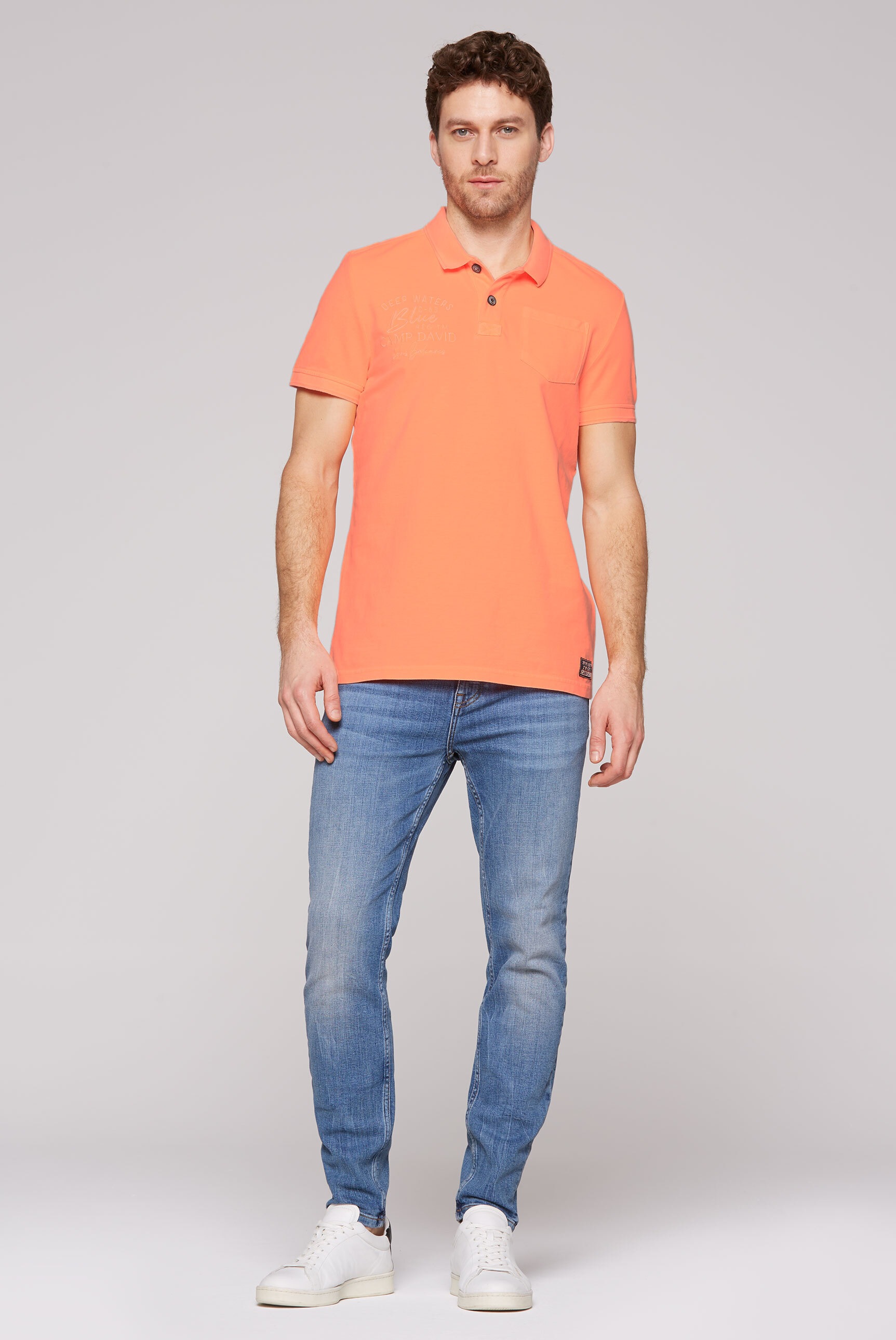CAMP DAVID Poloshirt, mit Brusttasche