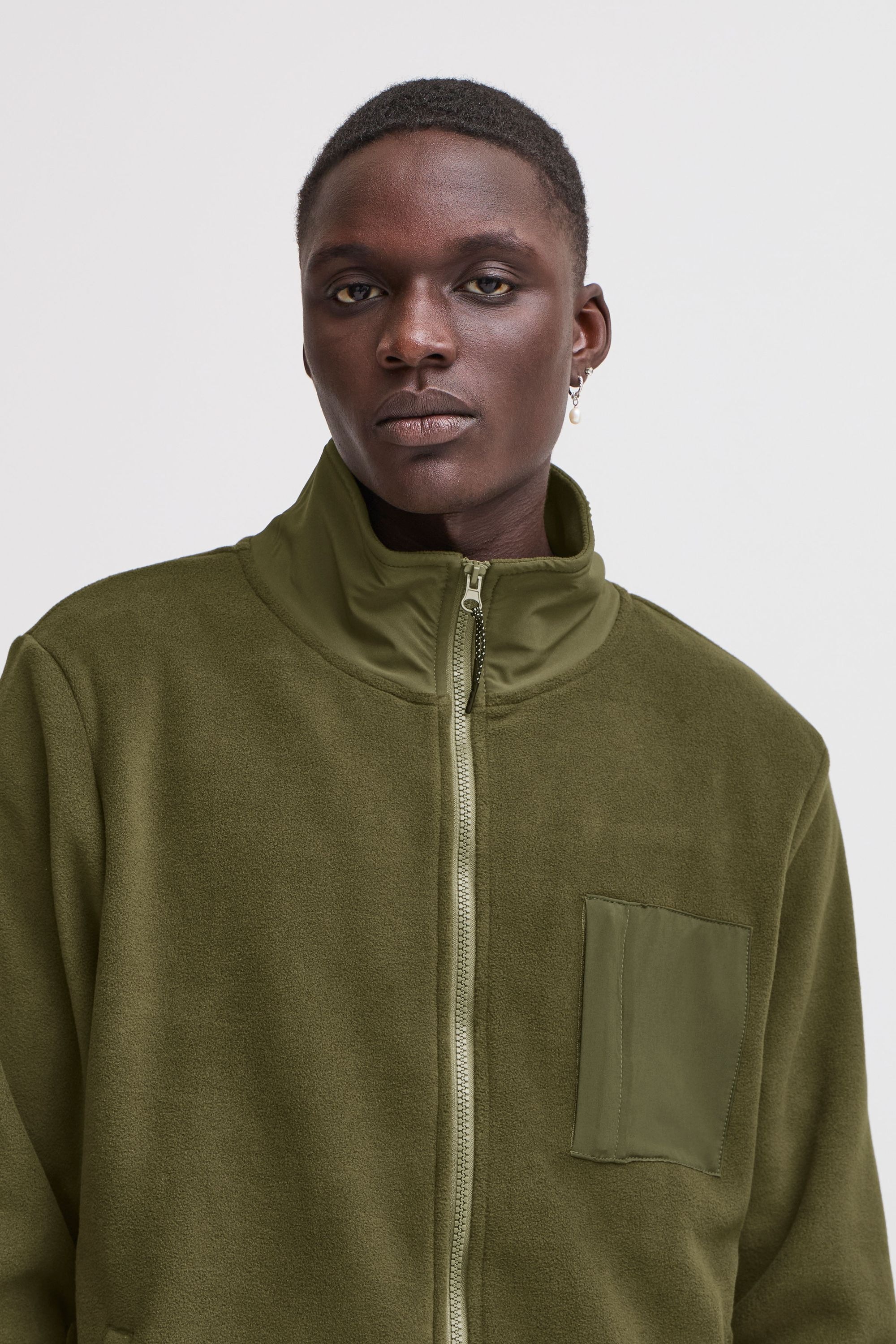 Blend Fellimitatjacke »Fellimitatjacke BHBROOKS Sweatshirt zipp thru«, ohne Kapuze