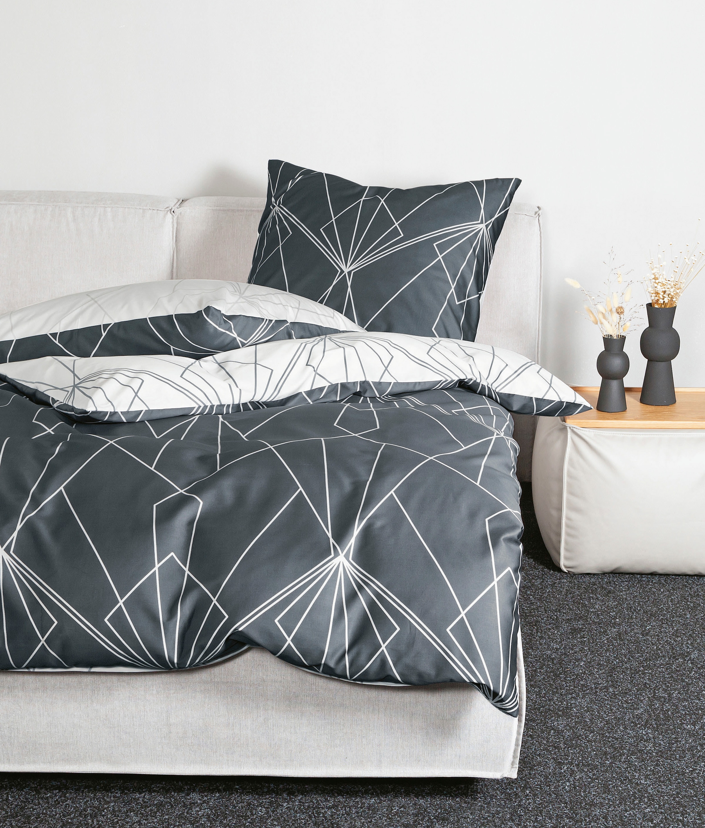 Janine Wendebettwäsche "J. D. 87054" 3 Stk. Bettwäsche aus Baumwolle mit gr günstig online kaufen