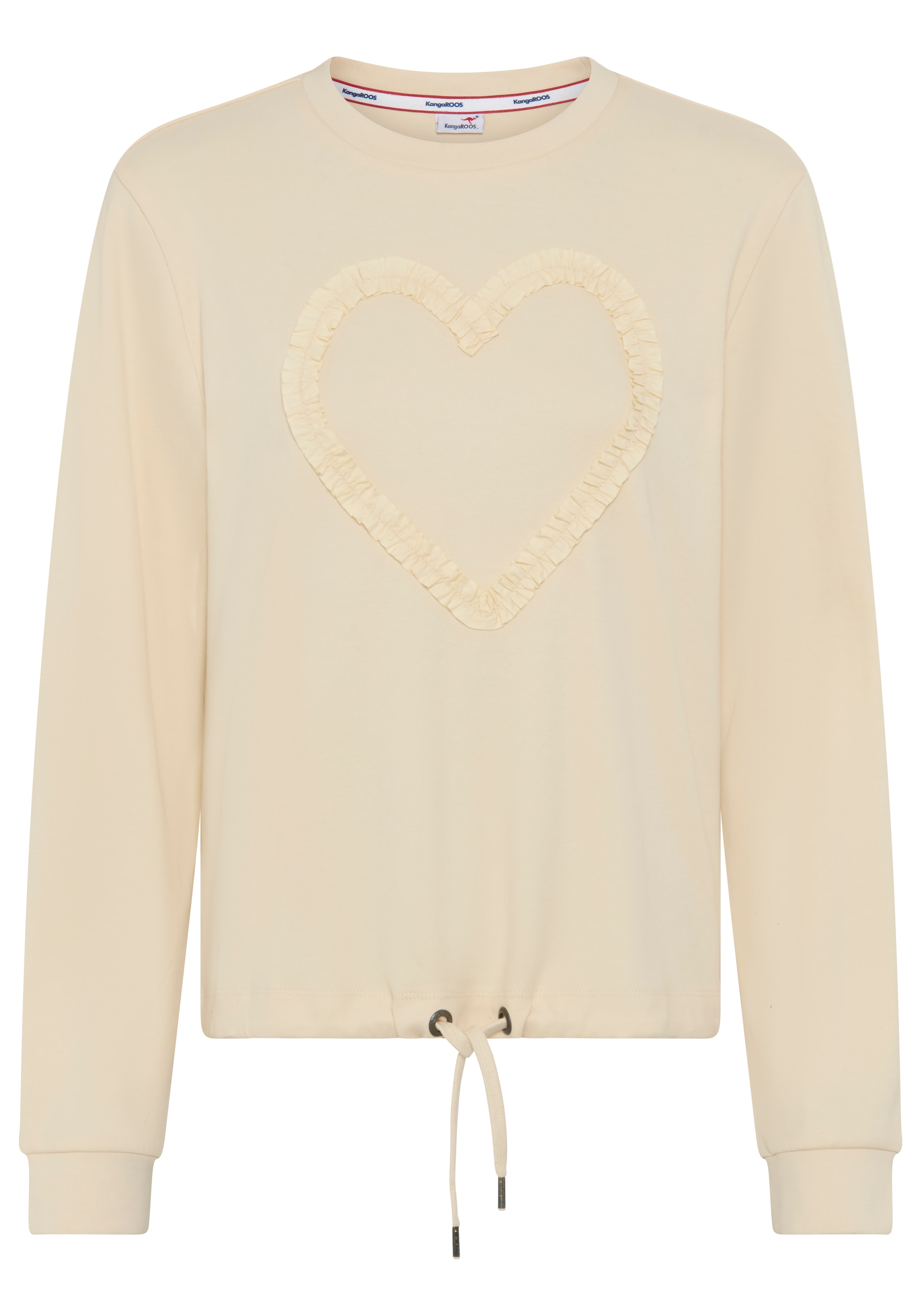KangaROOS Sweatshirt , mit Bordüre und Schmuckelement als Applikationen, Loose Fit
