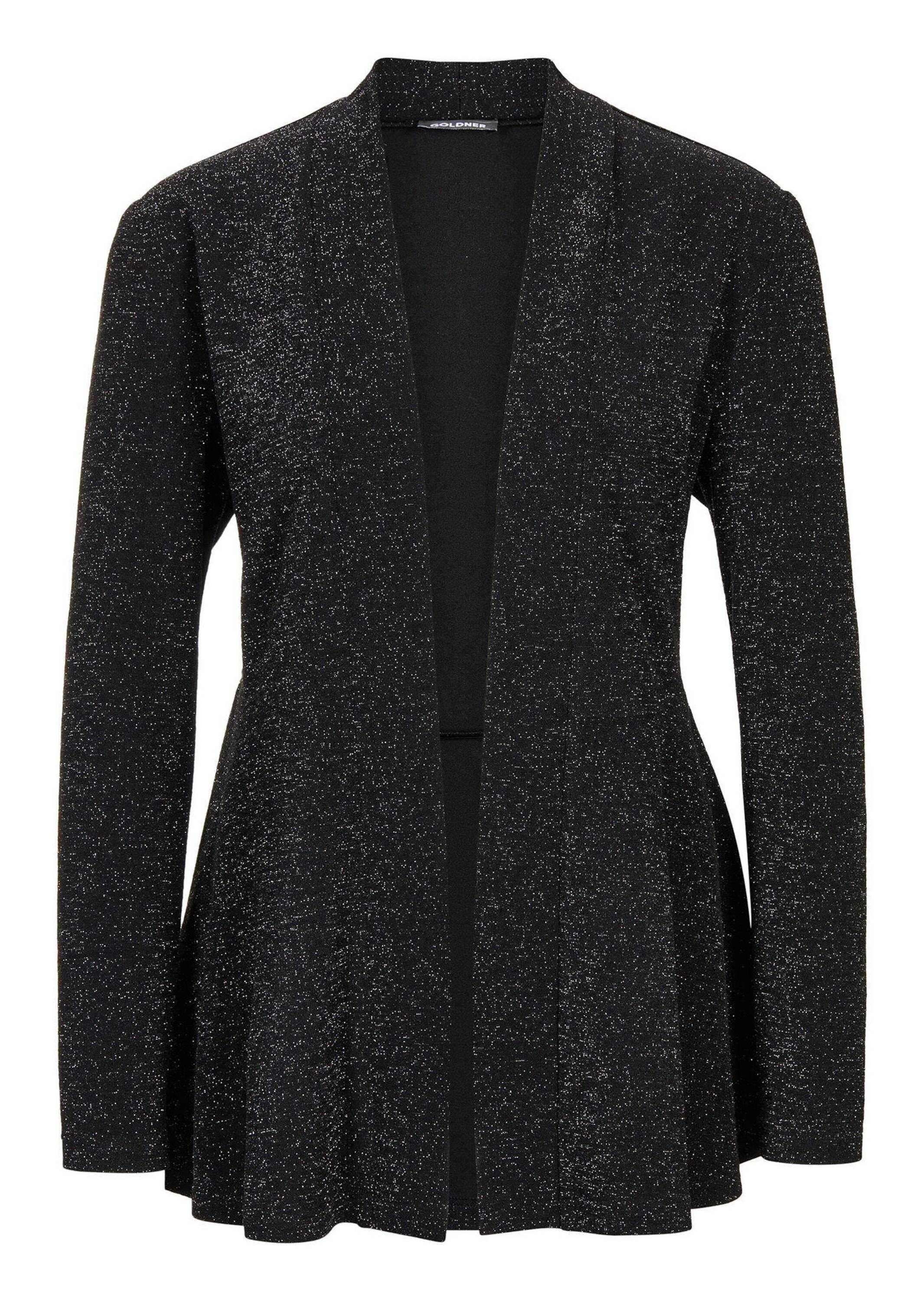 GOLDNER "Kurzgröße Glänzender Festblazer mit Schalkragen" stretchbequemer Jersey