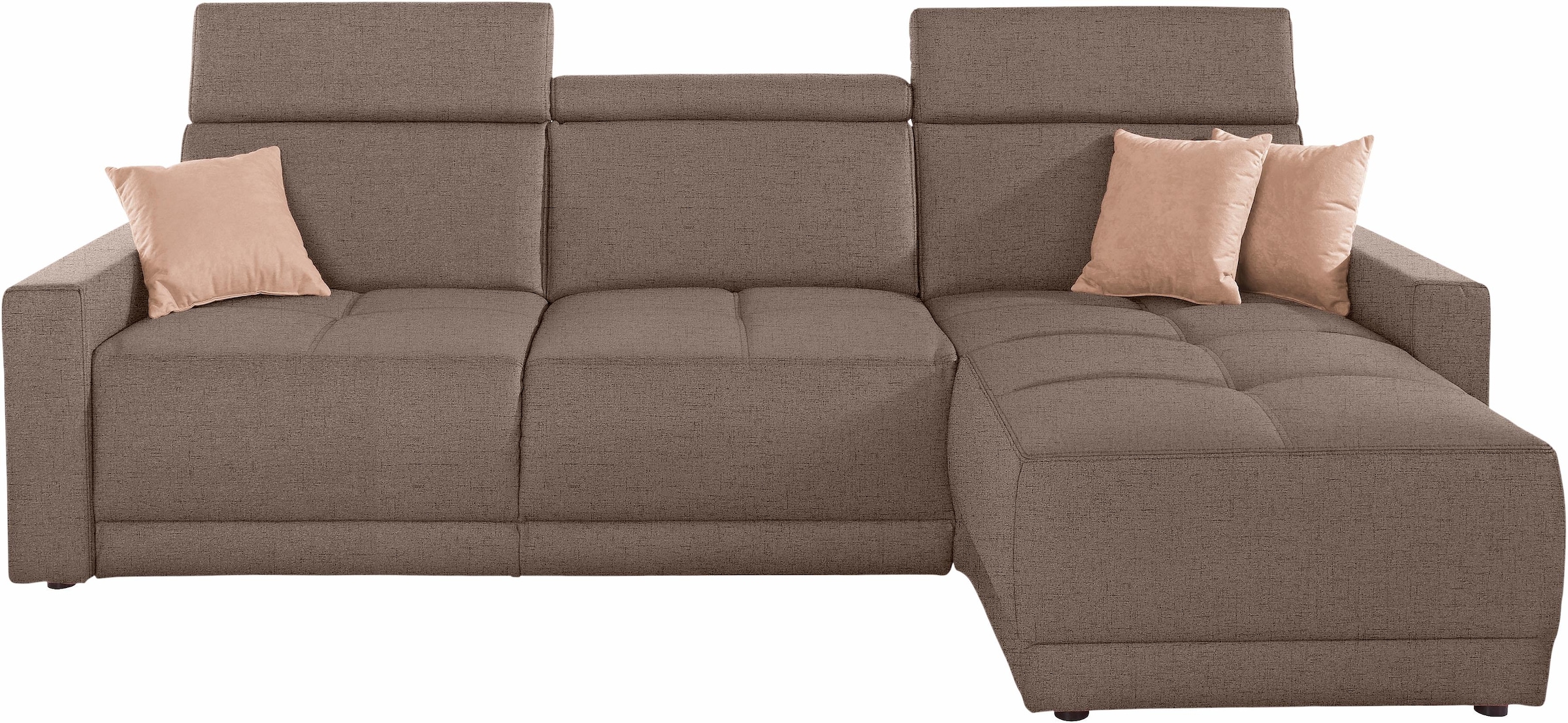 DOMO collection Ecksofa "Ava mit moderner Sitzheftung & toller Doppelnaht, günstig online kaufen