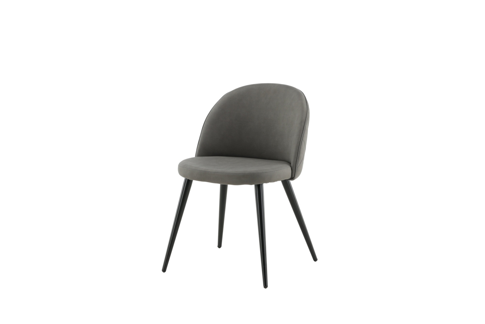 Venture Home Esszimmerstuhl »Velvet Stitches, 2er-Set Esszimmerstühle in Mikrofaser-Grau, 150 kg« () 2 Stk.Polsterstuhl, weicher Bezug, Steppung, schwarzes Eisen, edel