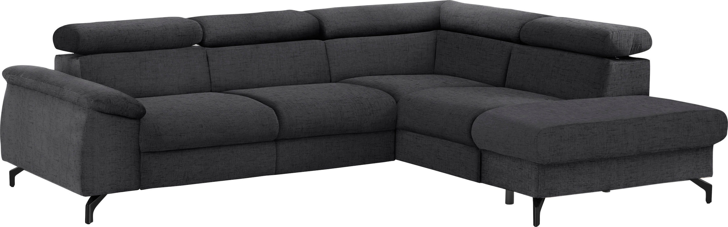 COTTA Polstergarnitur »Komaris«, (Set), Set: bestehend aus Ecksofa und Hocker, frei im Raum stellbar