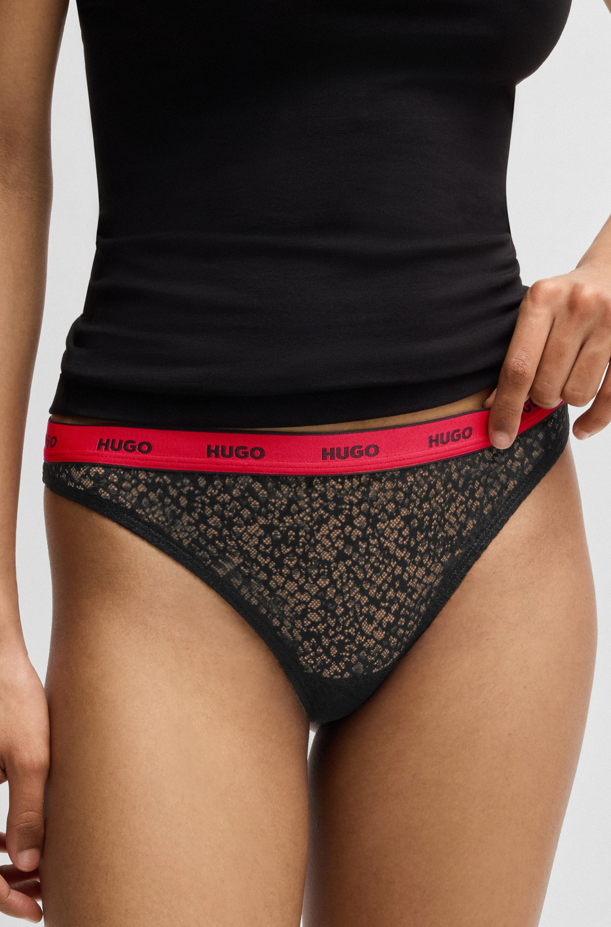 HUGO Underwear Slip »TRIPLE THONG LACE«, mit Struktur