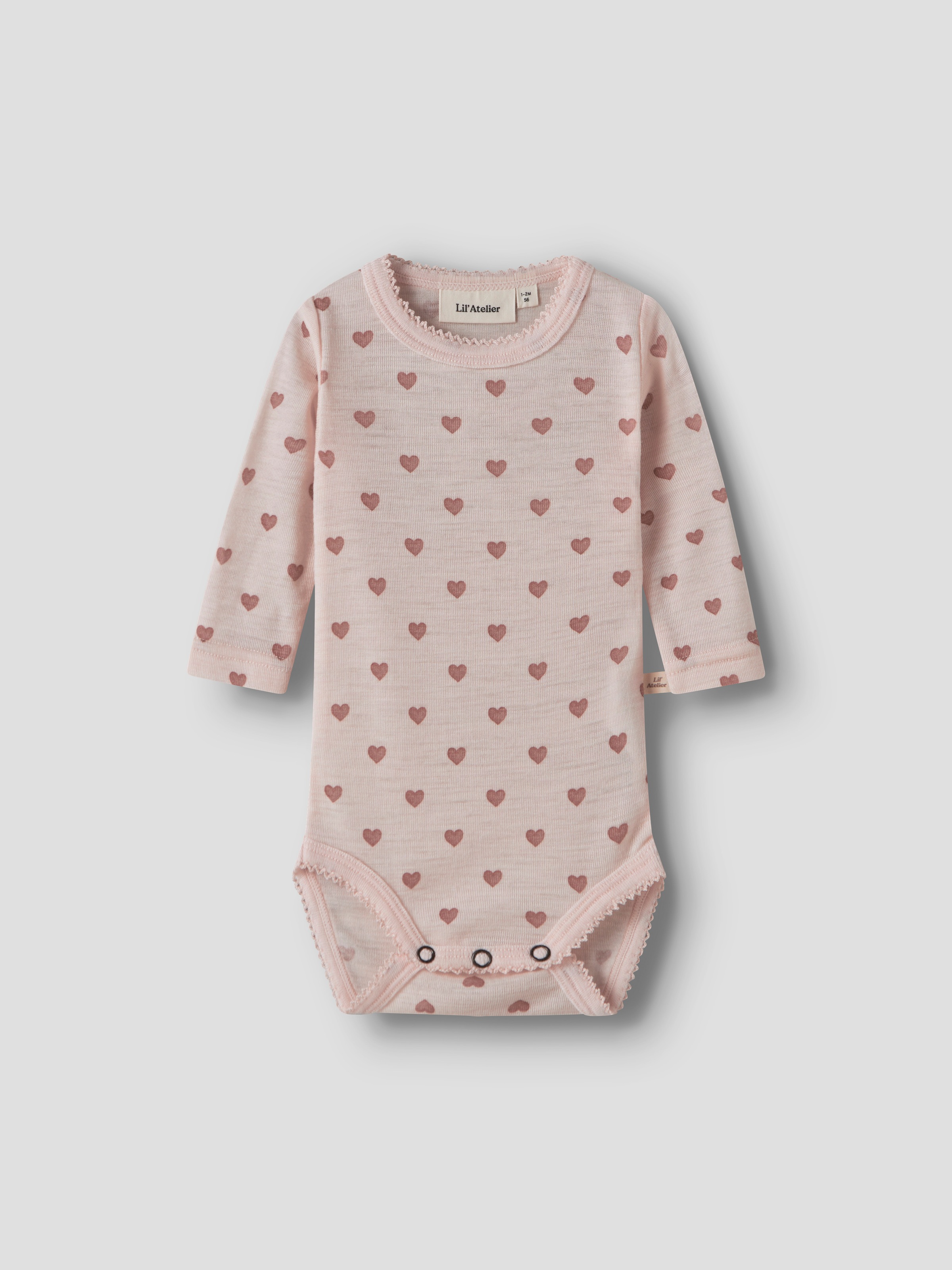 Lil' Atelier Langarmbody »NBFNOEL NIA WOOL LS SLIM BODY LIL NOOS« aus reiner Wolle, weich und wärmend