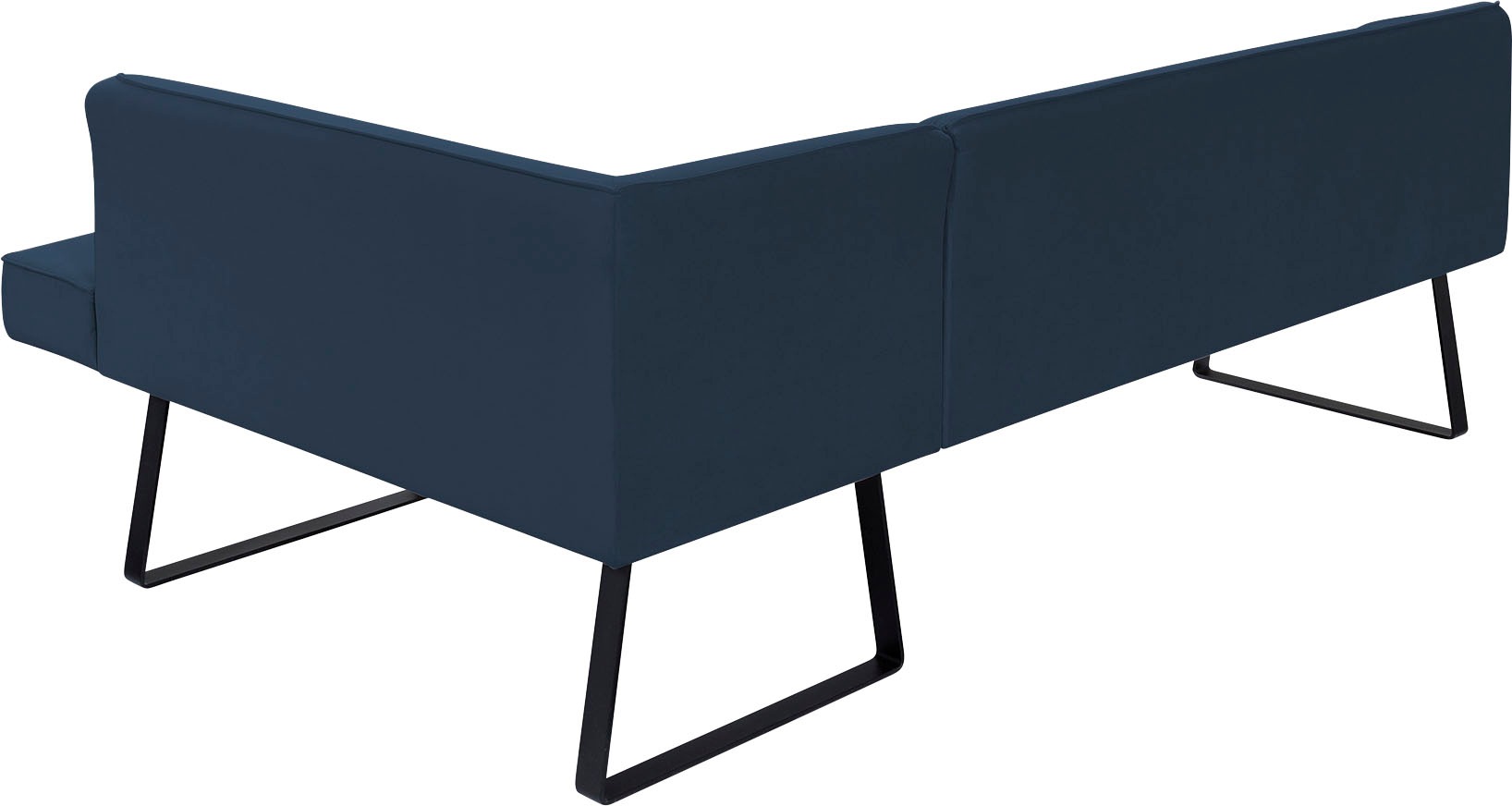 exxpo - sofa fashion Eckbank »Americano«, mit Keder und Metallfüßen, Bezug in verschiedenen Qualitäten