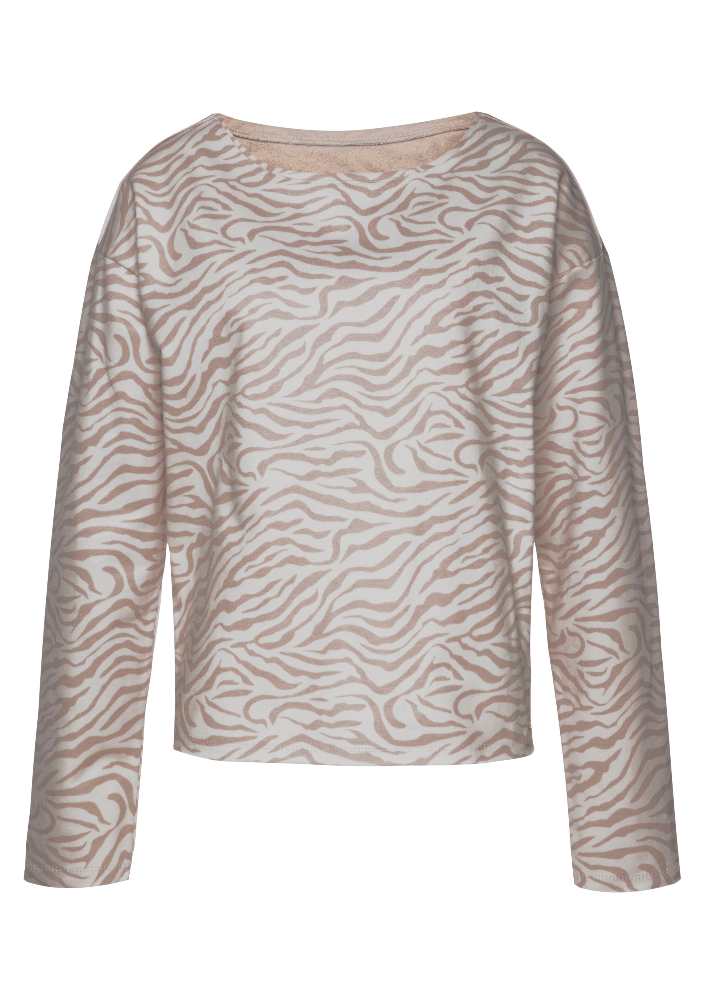 LASCANA Sweatshirt »/ Langarmshirt«, in locker sitzendem Schnitt, Loungeanzug