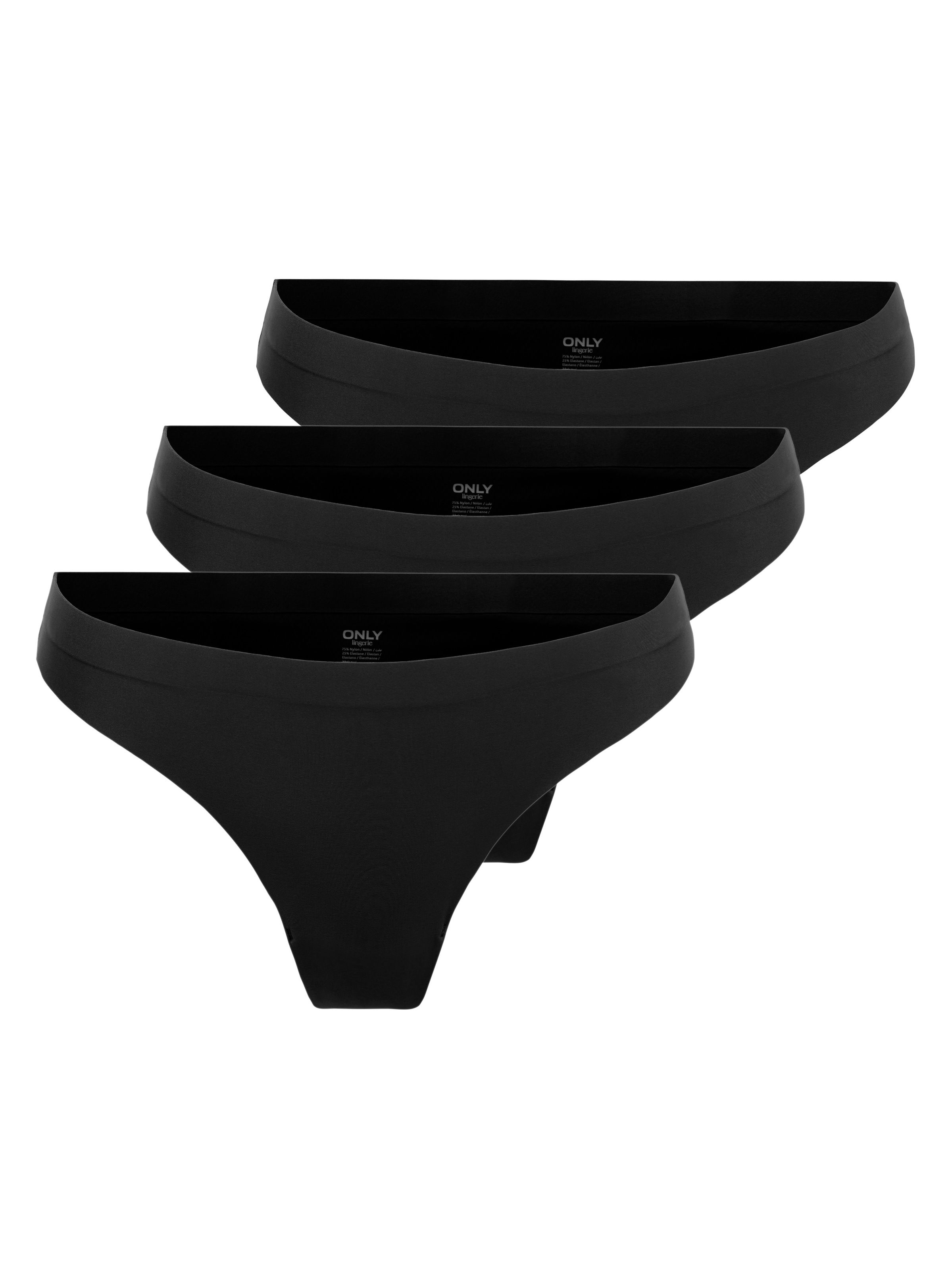 ONLY T-String "ONLTRACY BONDED THONG NOOS 3-PK" Packung, 3 Stk.