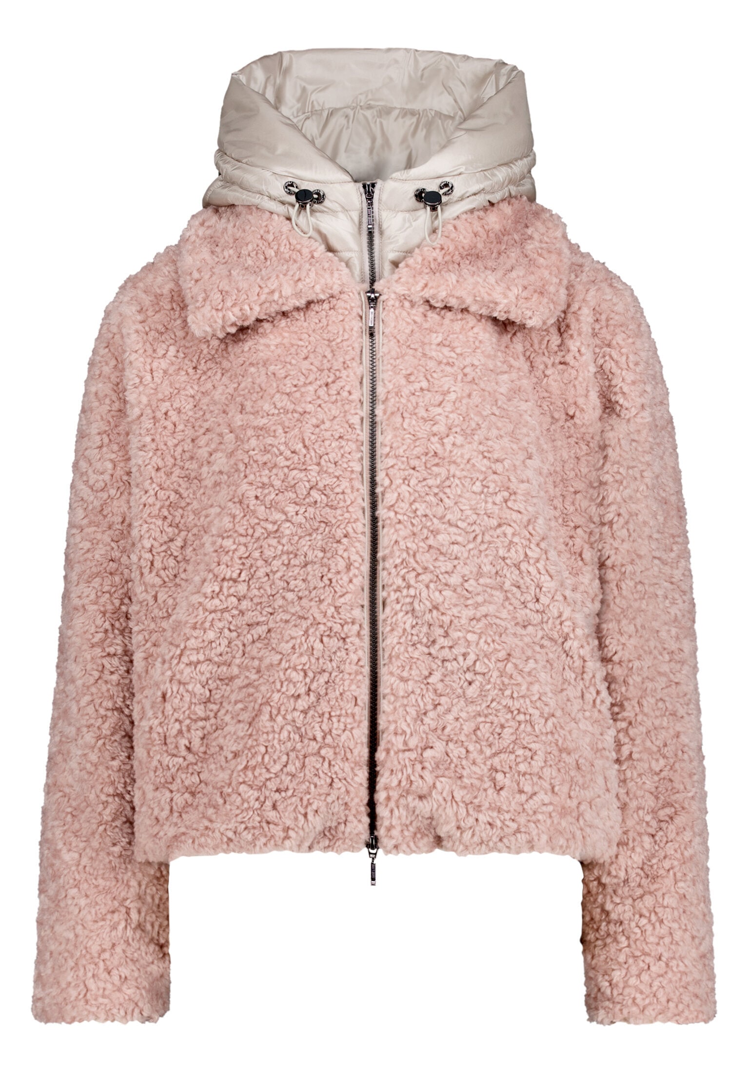 Amber & June Plüschjacke »Damen mit abnehmbarem Westenteil« mit Kapuze