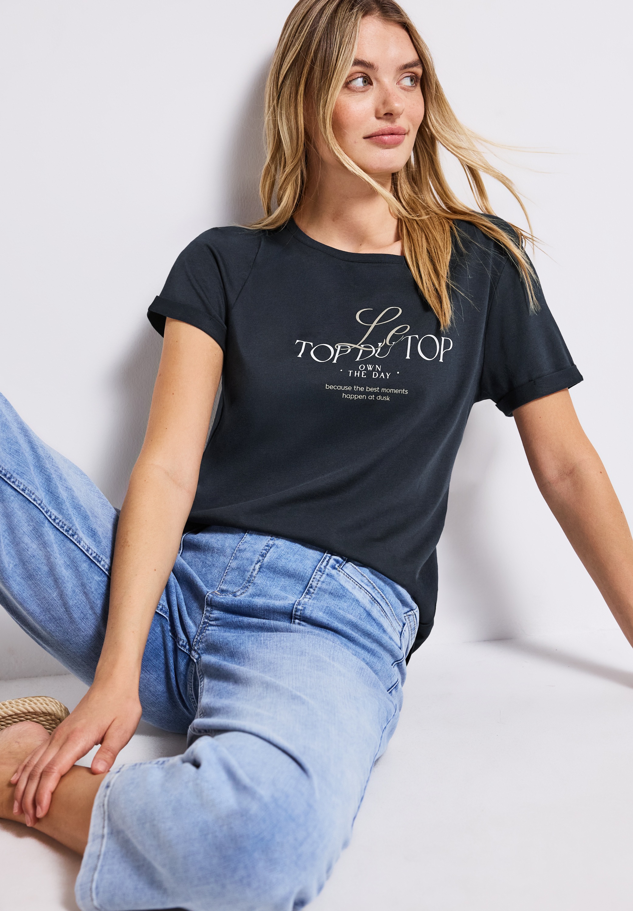 STREET ONE Print-Shirt, aus Baumwolle mit Stretchante günstig online kaufen