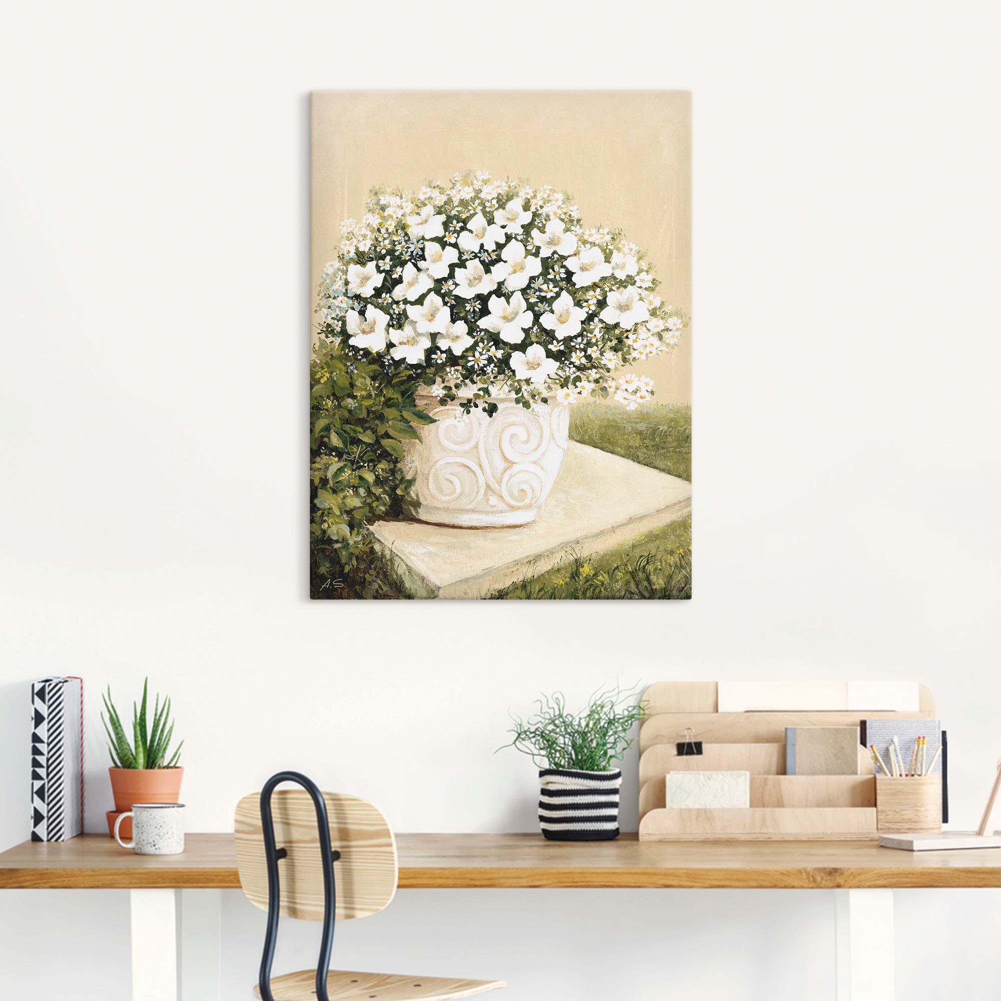 Artland Wandbild »Blumentopf I«, Blumen, (1 St.), als Alubild, Outdoorbild, Leinwandbild, Poster in verschied. Größen