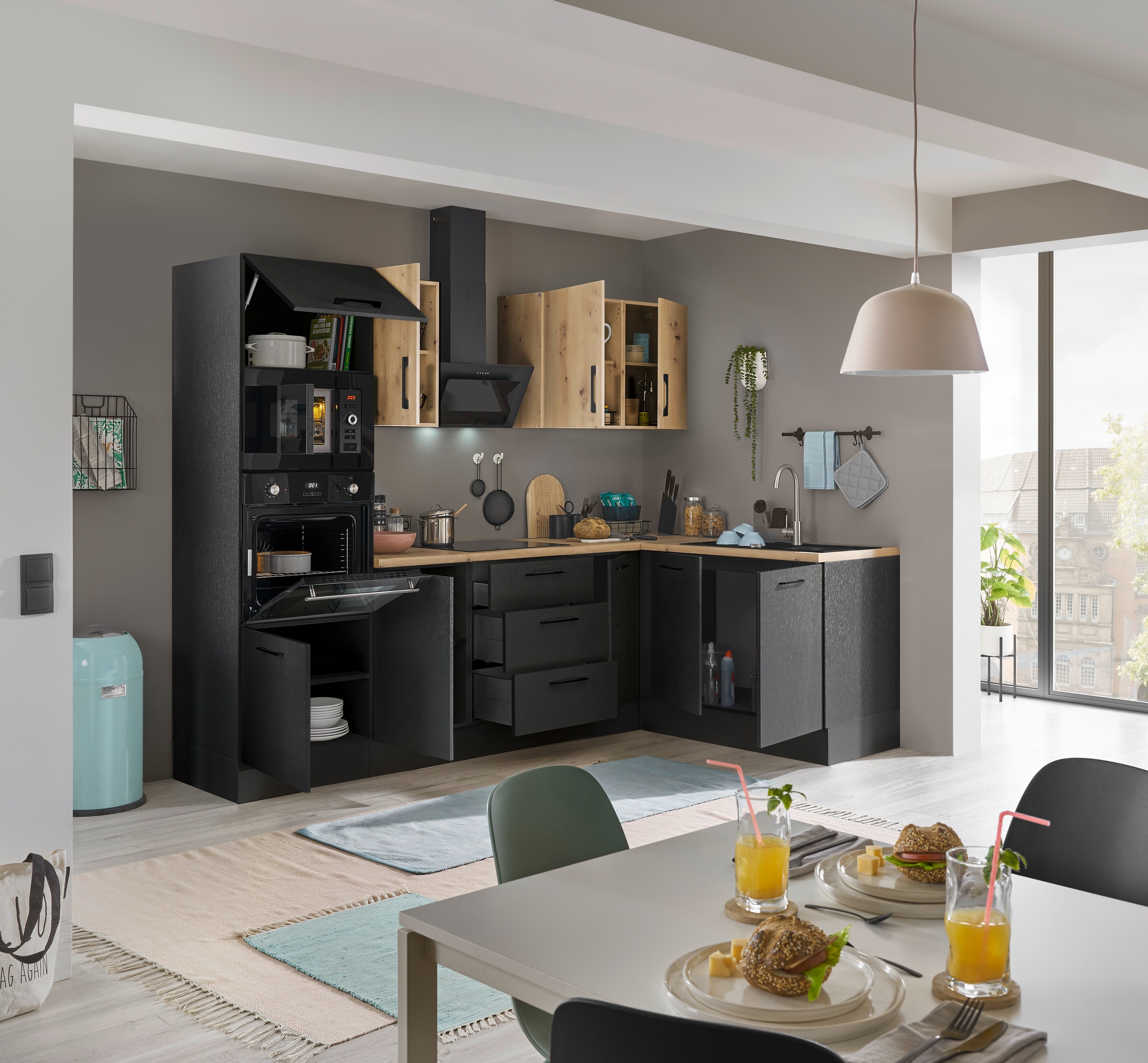BASIC by Balculina Winkelküche »Turin«, Stellbreite 270x175 cm, wahlweise mit E-Geräten
