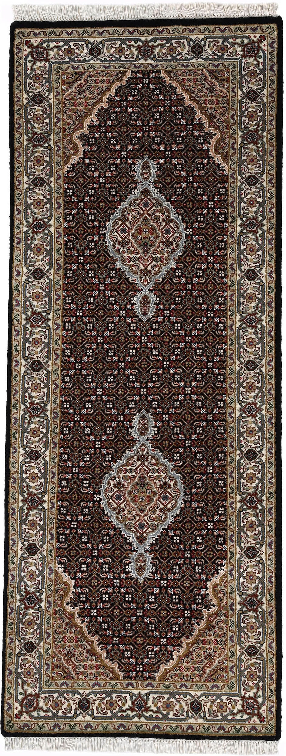 Woven Arts Läufer "Orientteppich Tabriz Mahi", rechteckig, 15 mm Höhe, handgeknüpft, Wohnzimmer, reine Wolle für ein war